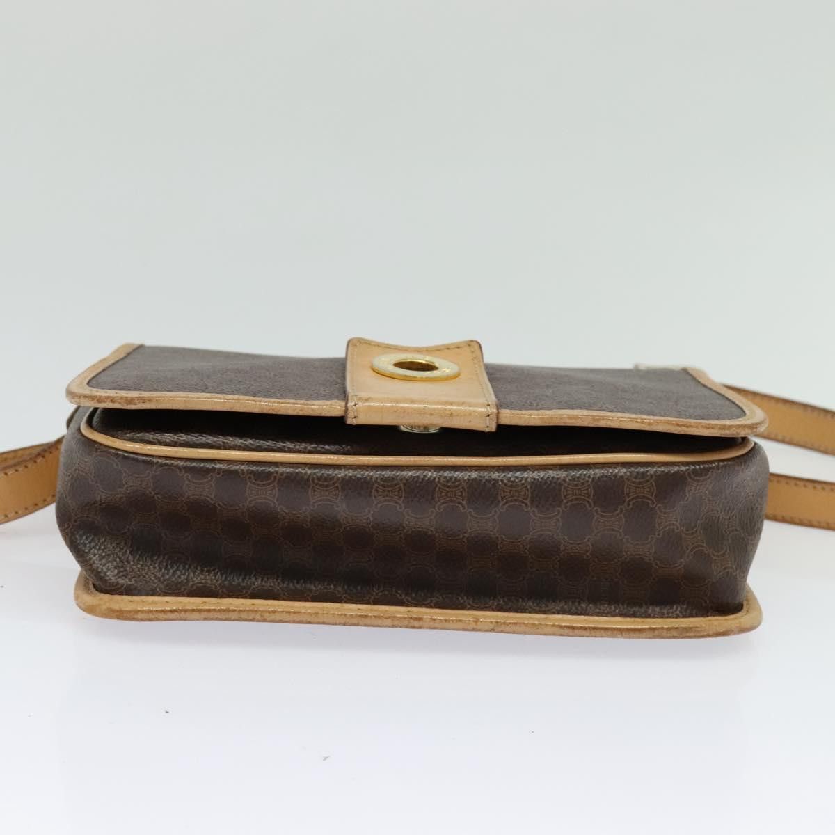 Celine CELINE Macadam Canvas Shoulder Bag Pvc Leather Brown Gold Size ONE SIZE - 9 Thumbnail
