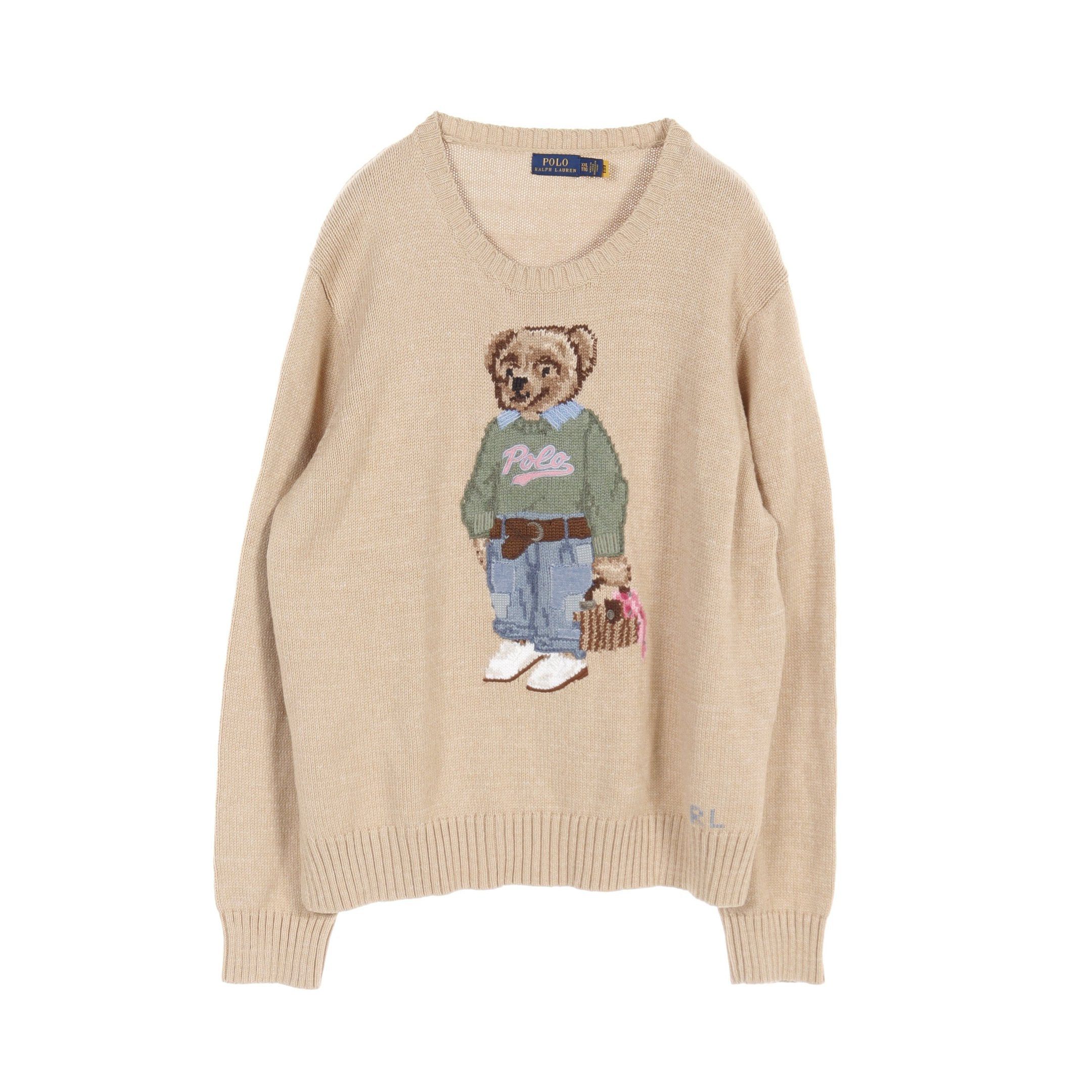 Ralph Lauren Ralph Lauren Polo Bear Sweater Knit Cotton Beige Size ONE SIZE - 1 Thumbnail