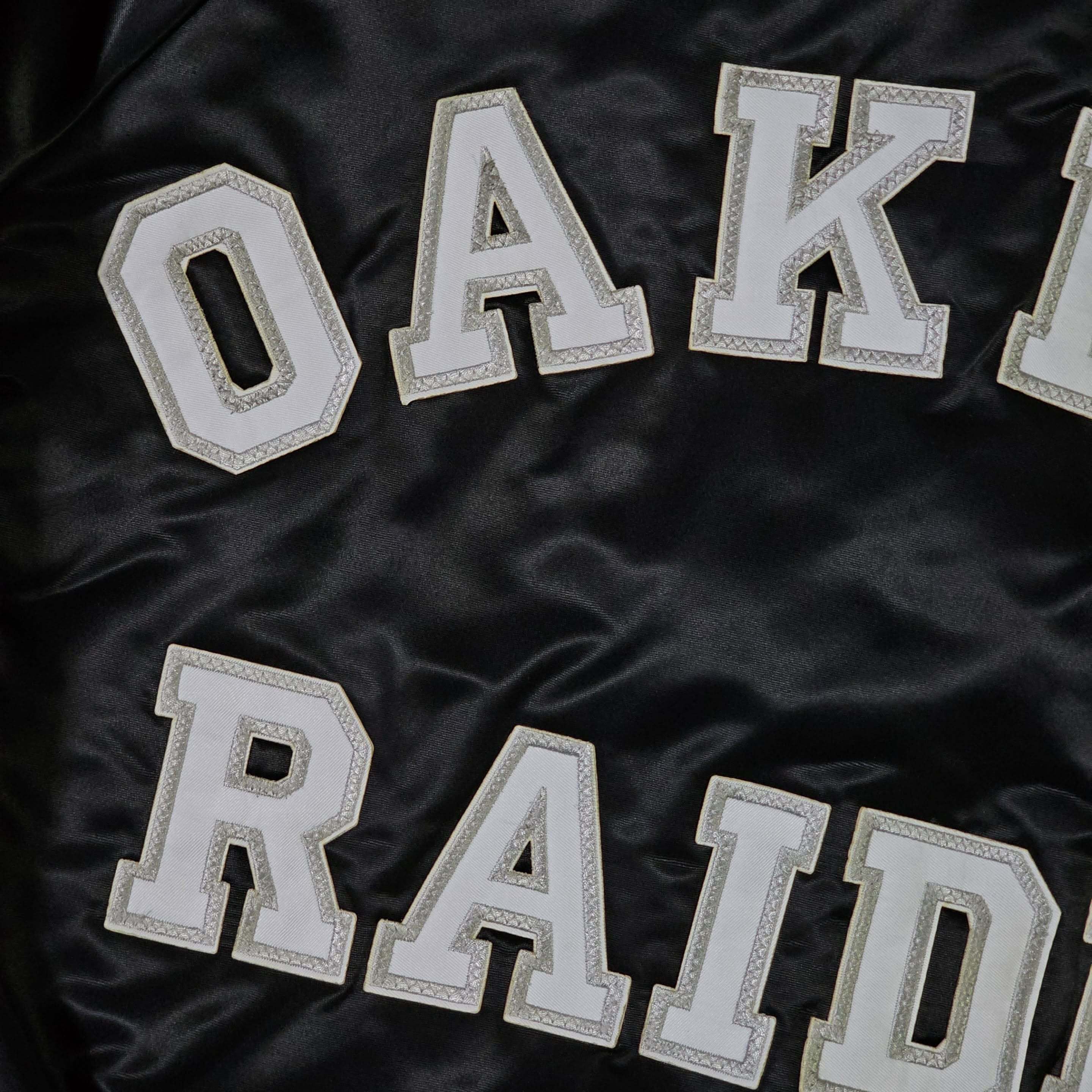 Vintage Oakland Raiders Vintage 90s Chalk Line Satin Bomber Jacket Size US XL / EU 56 / 4 - 6 Thumbnail
