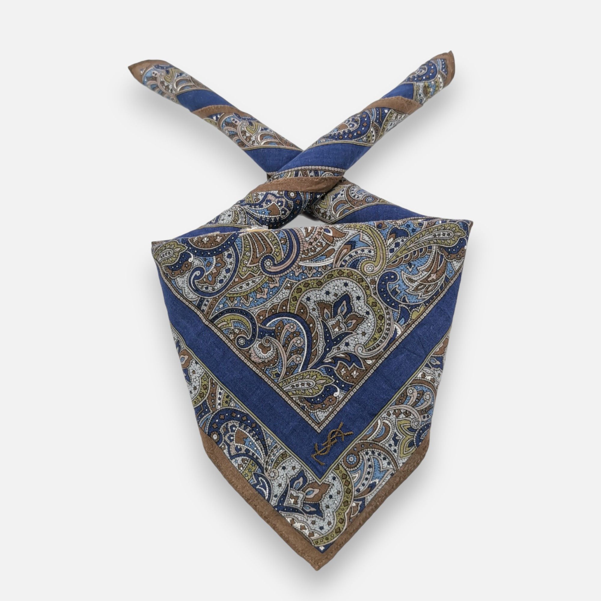 Japanese Brand Vintage Yves Saint Laurent Handkerchief Neckerchief Bandana Size ONE SIZE - 1 Thumbnail