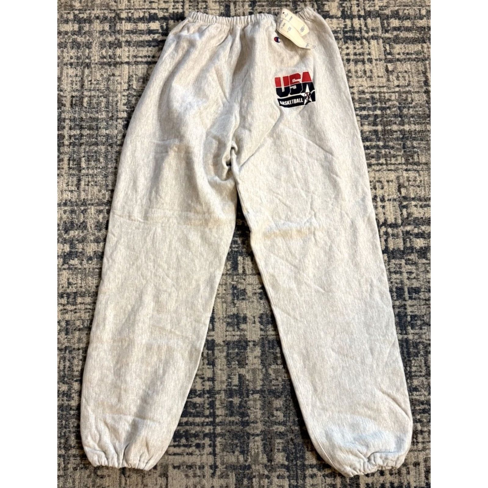 Champion VINTAGE Champion Reverse Weave Sweatpants Sz L USA Basketball 1989 DEADSTOCK NWT Size US 33 - 2 Thumbnail