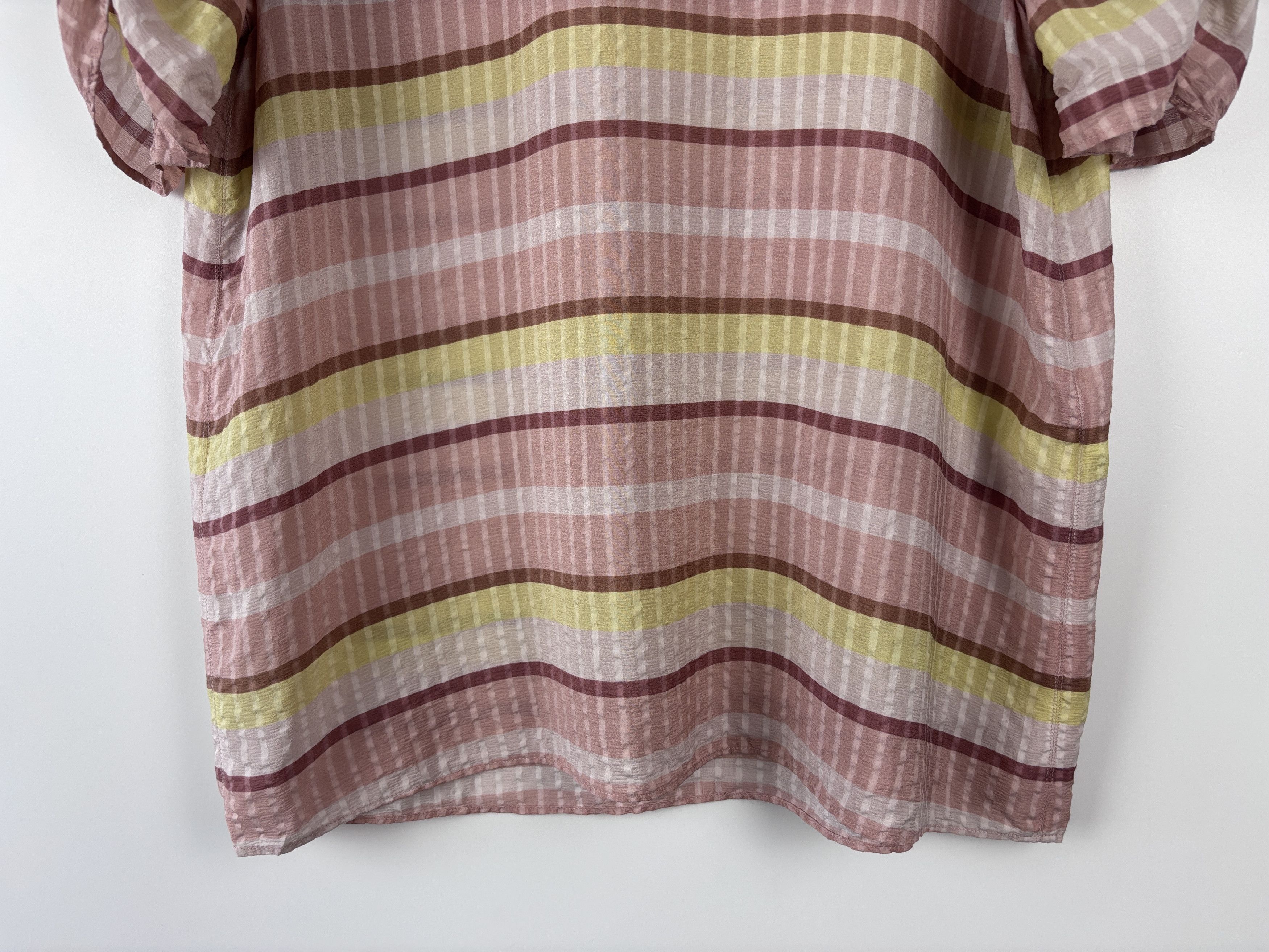 Sezane Sezane Coralie Silk Top Blouse Striped Pink Yellow Size 36 Size S / US 4 / IT 40 - 3 Thumbnail