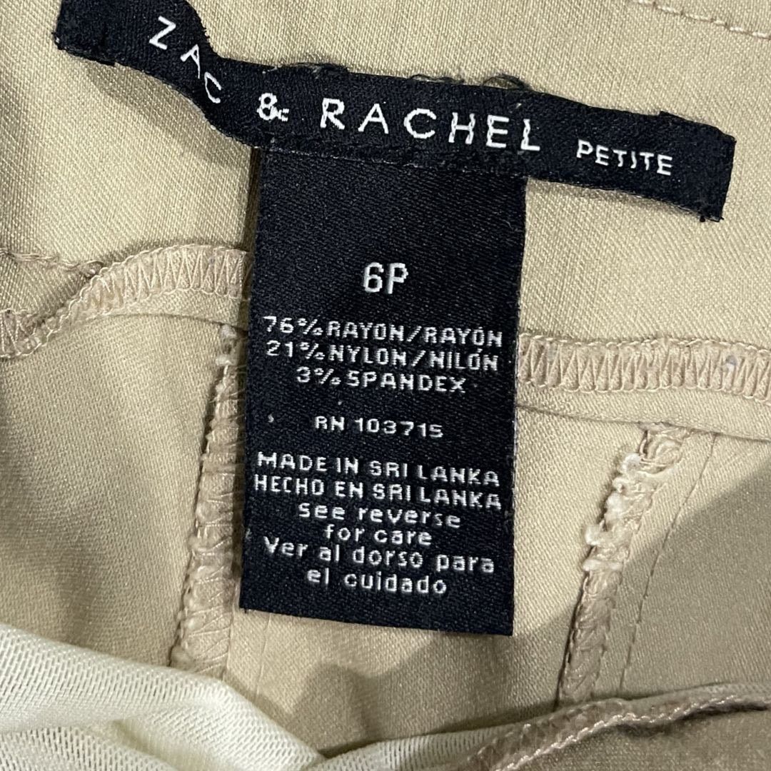 Other Zac & Rachel Cropped Pull on Pants Stretch Mid-rise Petite Size 28" / US 6 / IT 42 - 3 Thumbnail