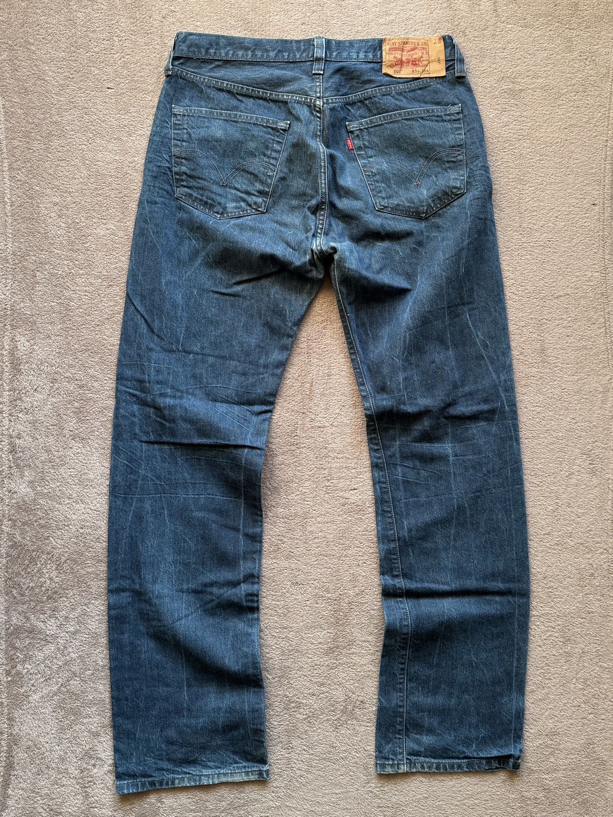 Japanese Brand Levis 501 Jeans Y2K Vintage Straight Faded Helmut Lang Vibe Size US 34 / EU 50 - 1 Thumbnail