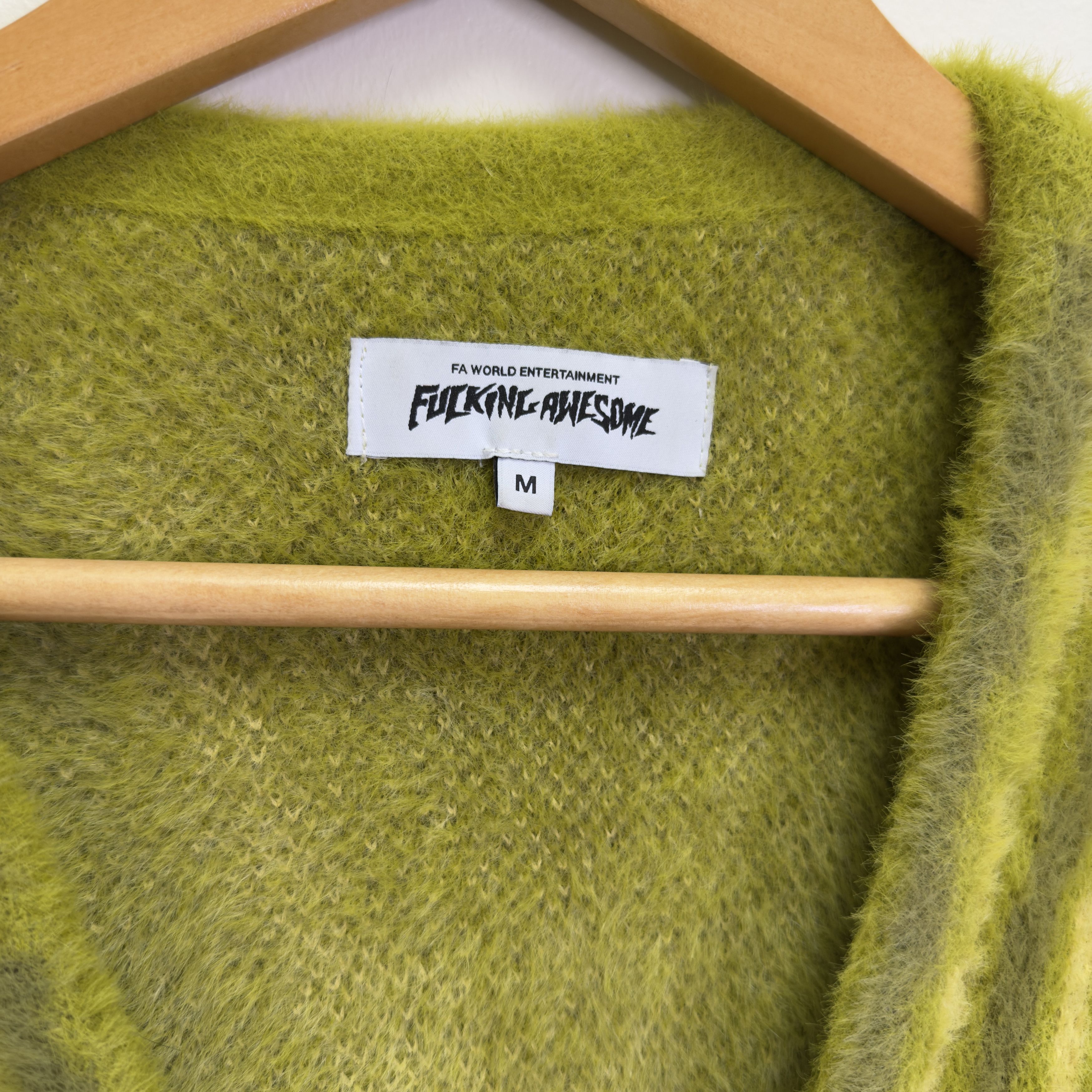Fucking Awesome Acid Hairy Cardigan Moss Size US M / EU 48-50 / 2 - 5 Thumbnail