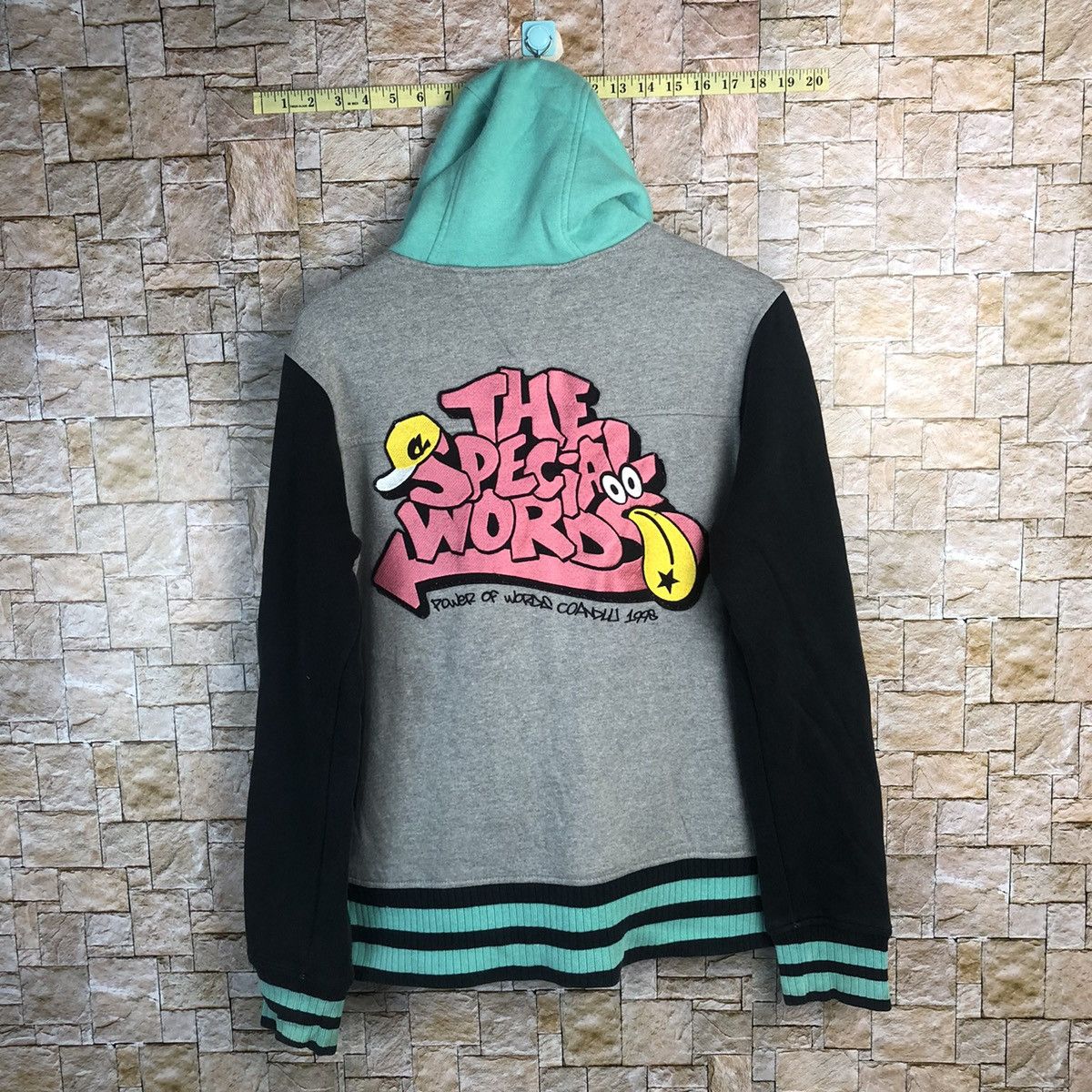 Japanese Brand Coelu Hoodie Grey Bombers varsity Jacket #A185 Size US S / EU 44-46 / 1 - 12 Thumbnail