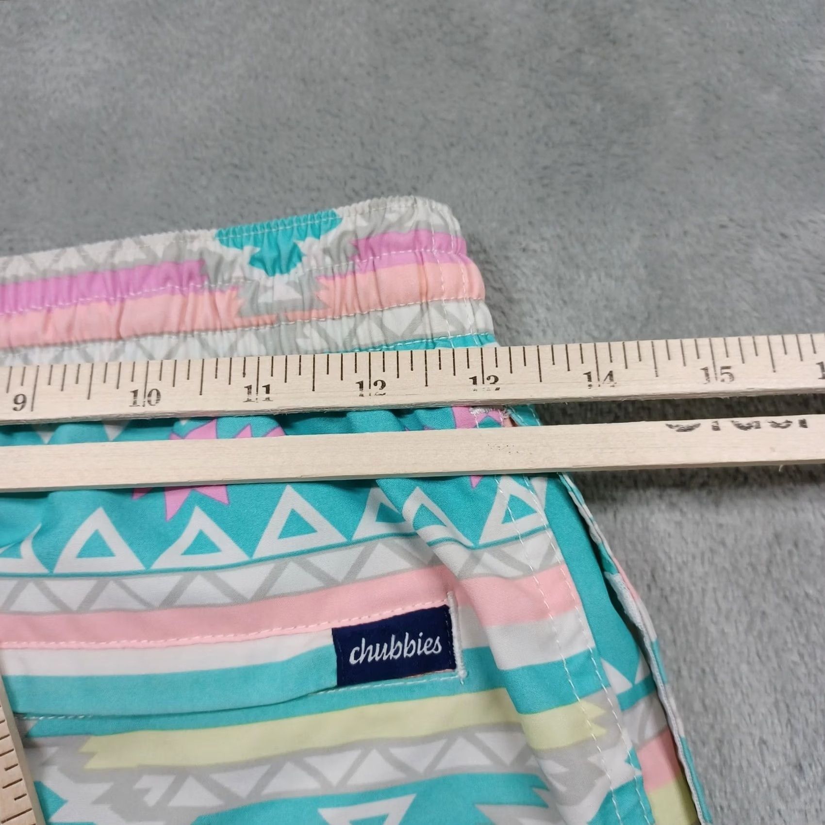 Chubbies Chubbies Swim Trunks Mens Small Blue Aztec Drawstring Preppy Size ONE SIZE - 5 Thumbnail