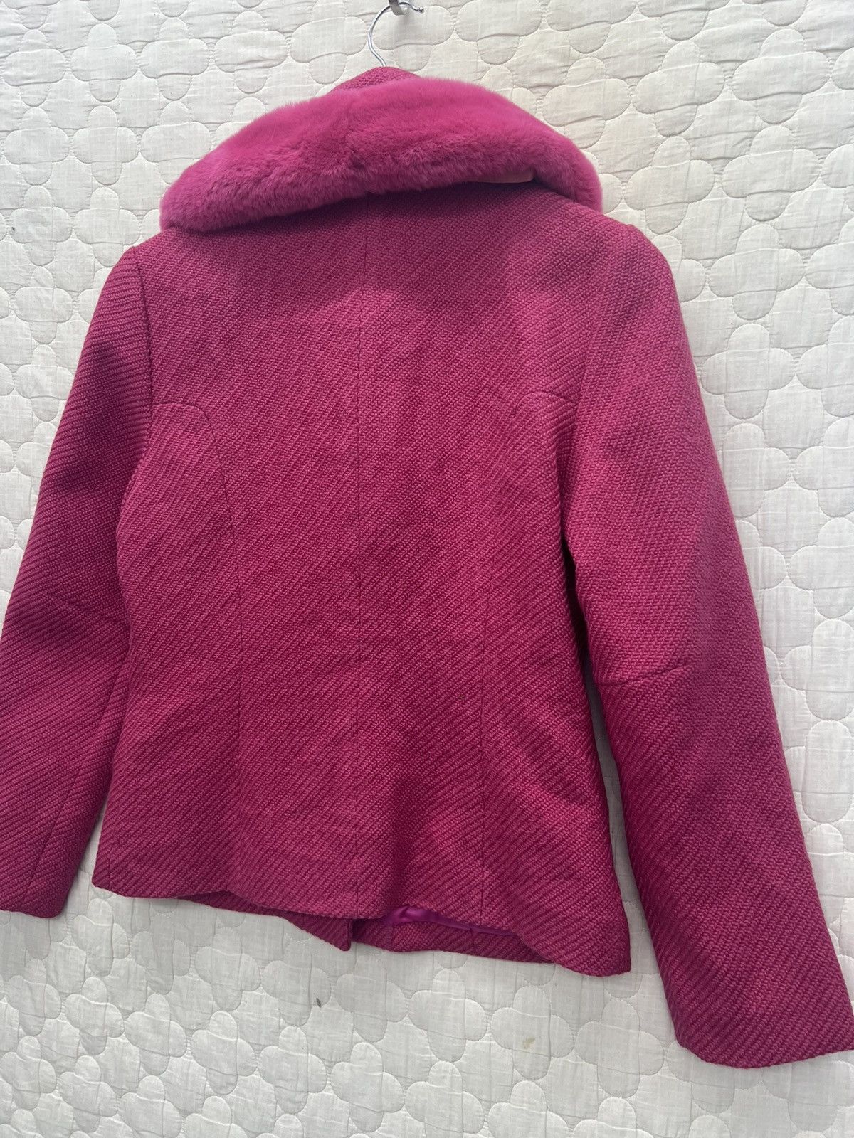 Karl Lagerfeld KARL LAGERFELD FUCHSIA TWEED JACKET Size S / US 4 / IT 40 - 6 Thumbnail