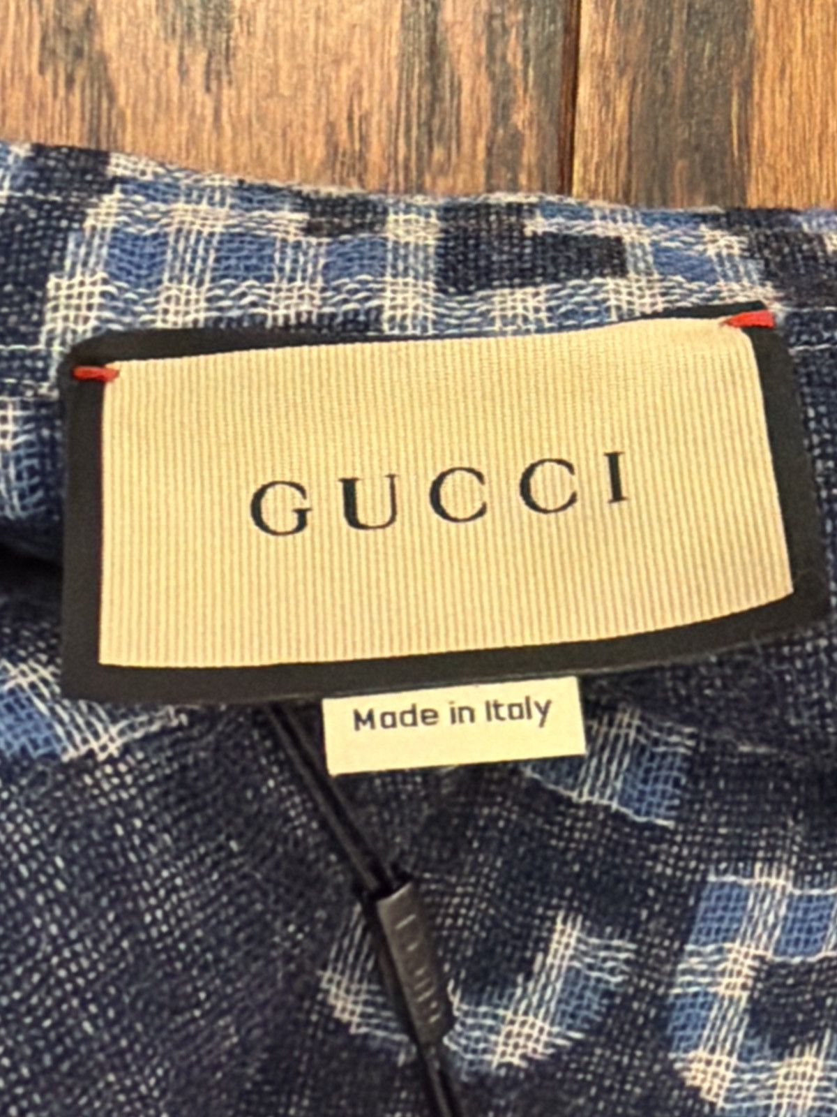 Gucci GUCCI MONOGRAM CHECK SHIRT AZURE/BLUE SS 2024 Size US M / EU 48-50 / 2 - 2 Thumbnail