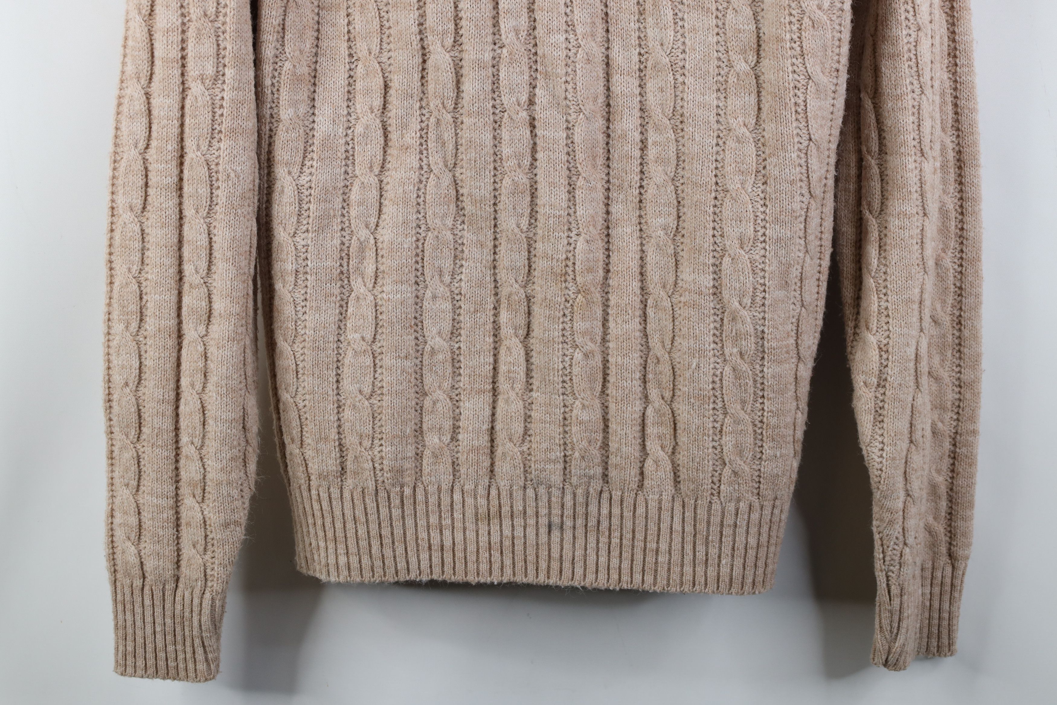 Vintage Vintage 70s Streetwear Fair Isle Ribbed Cable Knit Sweater Size US L / EU 52-54 / 3 - 3 Thumbnail