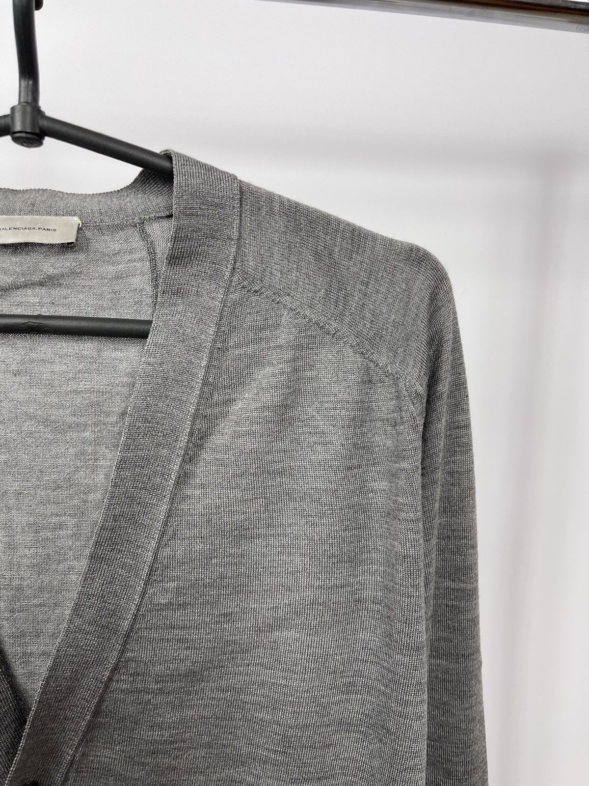 Balenciaga Balenciaga.Paris Cardigan Size L Grey Knit 100% Wool Sweater Size L / US 10 / IT 46 - 2 Thumbnail