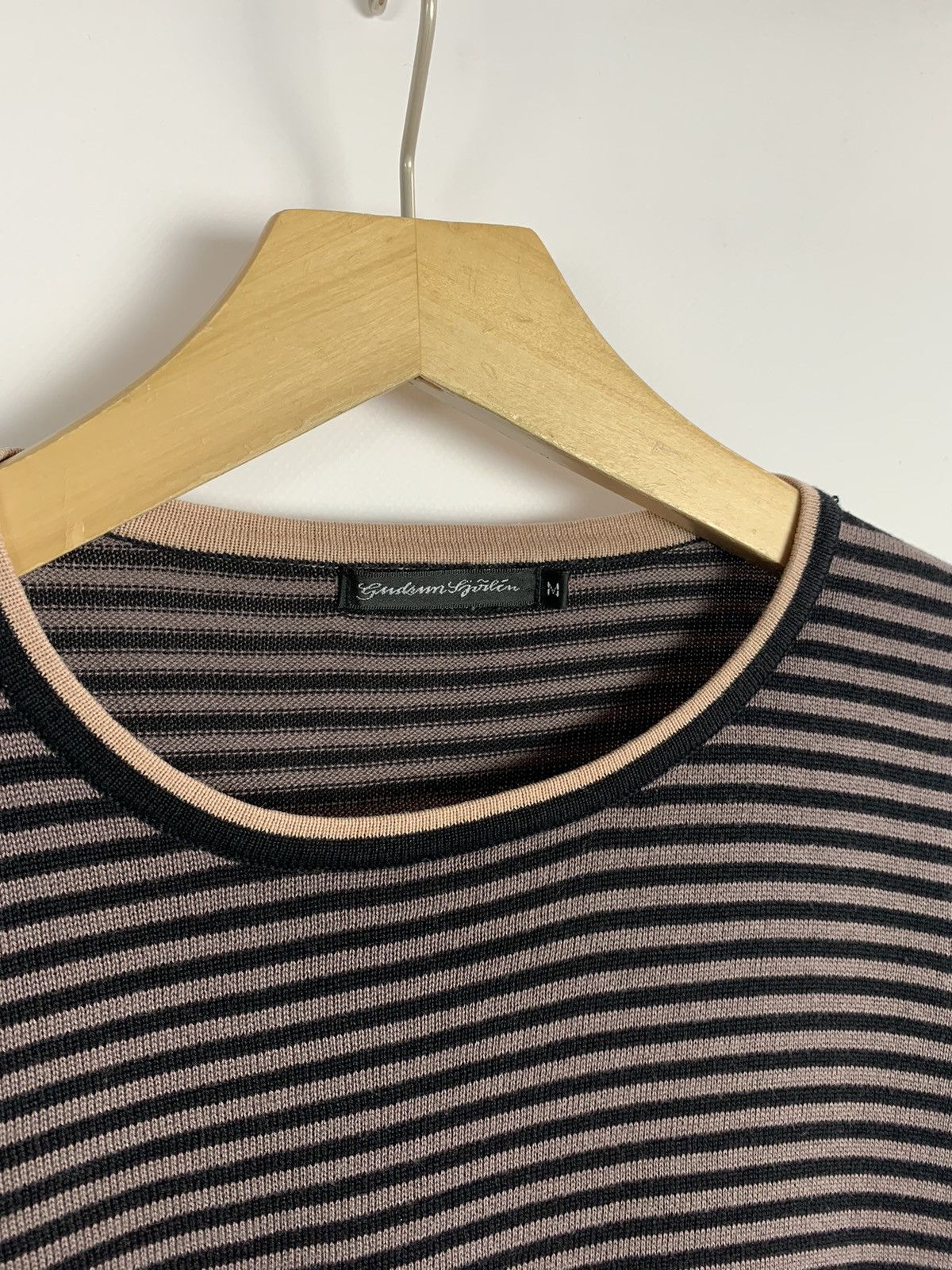 Gudrun Sjoden Vintage Gudrun Sjoden Striped Cotton Brown T-Shirt Size M Size M / US 6-8 / IT 42-44 - 4 Thumbnail