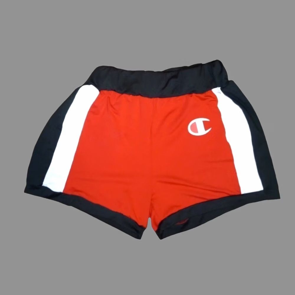 Vintage CHAMP Shorts Red Women Large Highrise Sweat Size 36" / US 14 / IT 50 - 1 Thumbnail