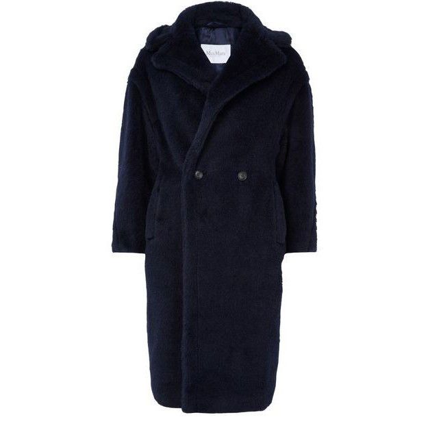 MAX MARA Teddy Tedgirl Blue Wool Long Coat New & Authentic (