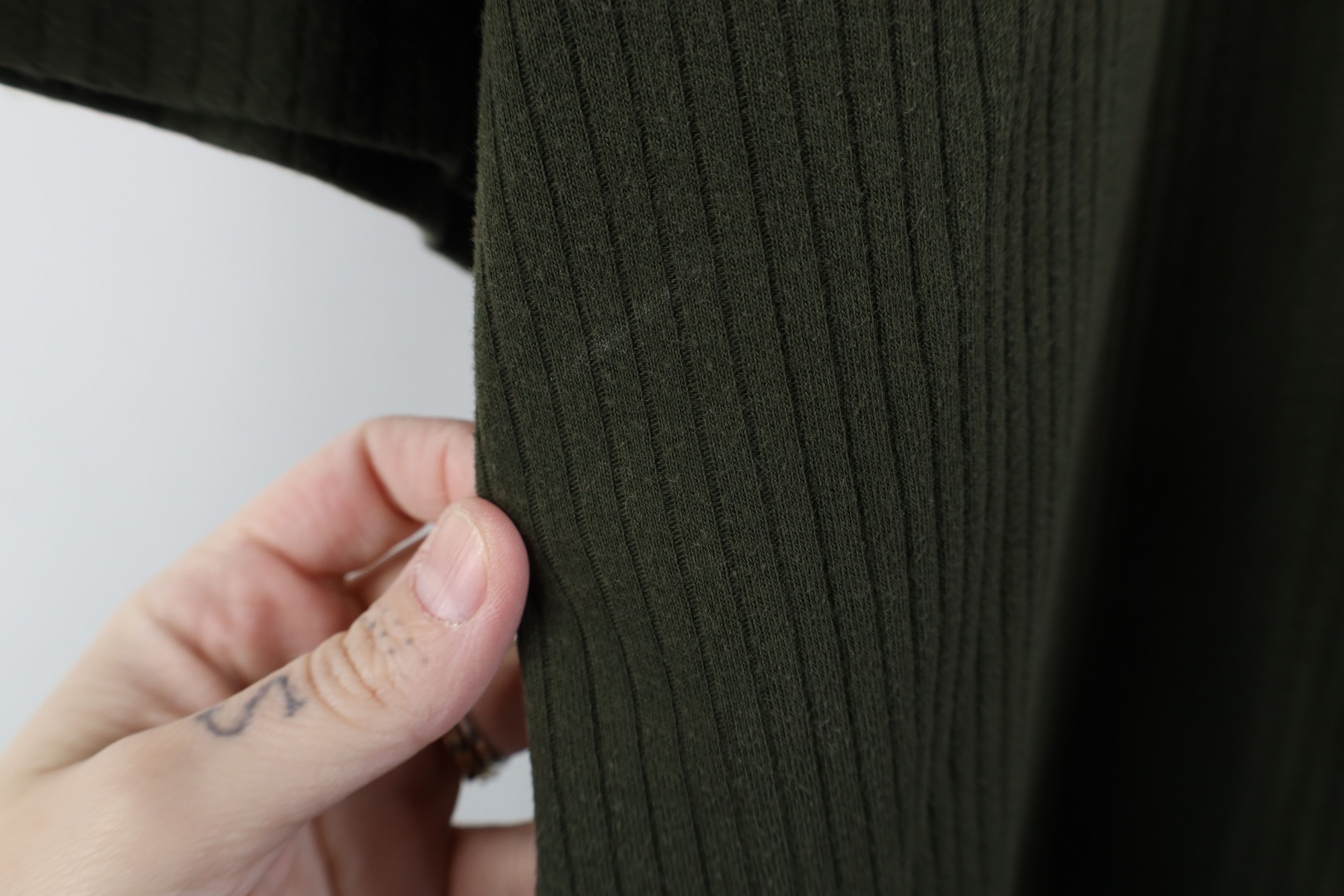 Vintage Vintage 90s Y2K Streetwear Cotton Ribbed Knit Henley T-Shirt Size US XXL / EU 58 / 5 - 9 Thumbnail