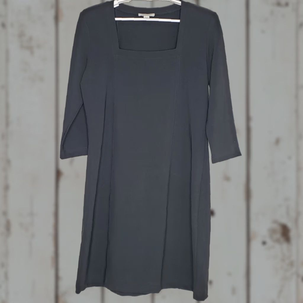 Boston Proper VINTAGE Boston Proper LBD Dress 3/4 Sleeve Black Square Neck Knee Length Sheath M Womens Size M / US 6-8 / IT 42-44 - 1 Thumbnail