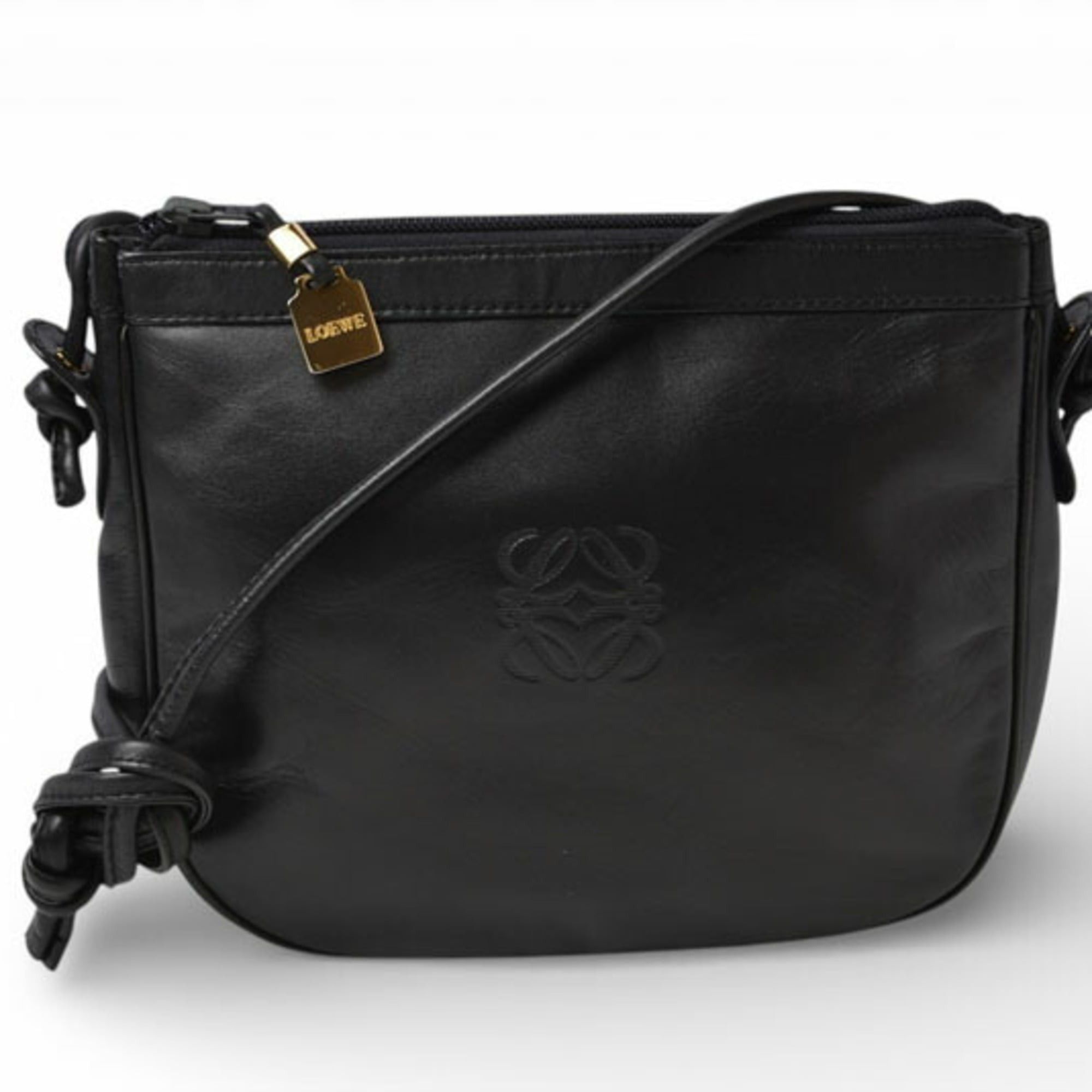 Loewe Loewe shoulder bag, LOEWE Anagram leather, black. Size ONE SIZE - 1 Thumbnail