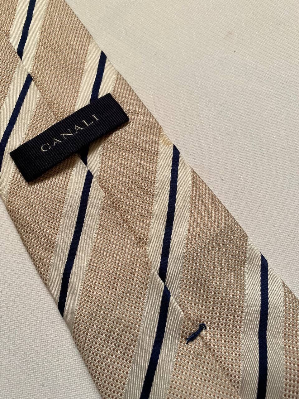 Canali Canali Tie 100% Silk Made In Italy Striped Ties Old Money Size ONE SIZE - 2 Thumbnail