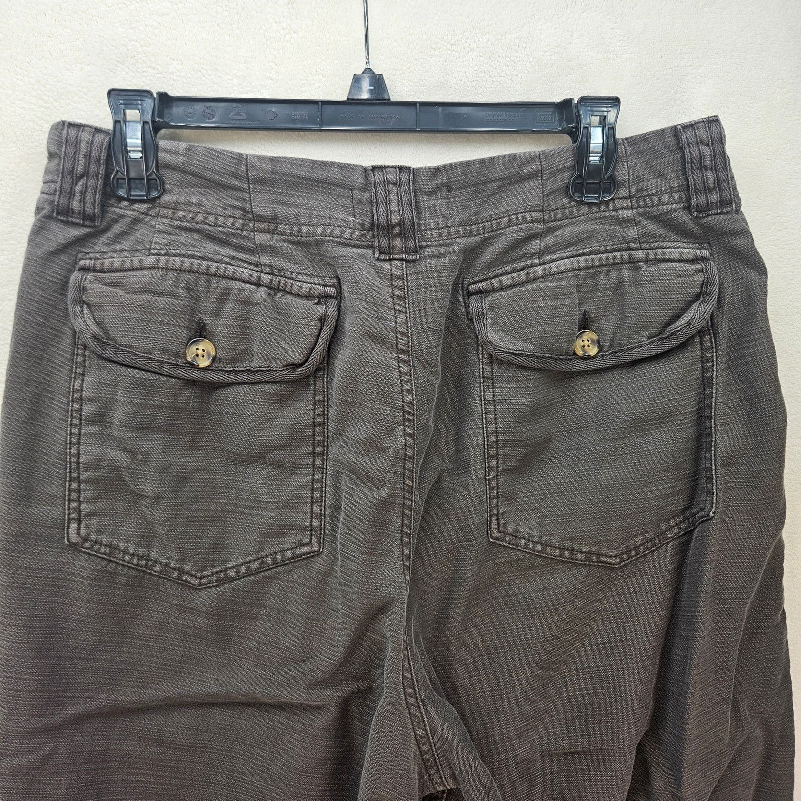 Lucky Brand LUCKY BRAND WOMEN'S 12 COTTEN BLEND DARK GRAY CARGO PANTS Size 34" / US 12 / IT 48 - 7 Thumbnail