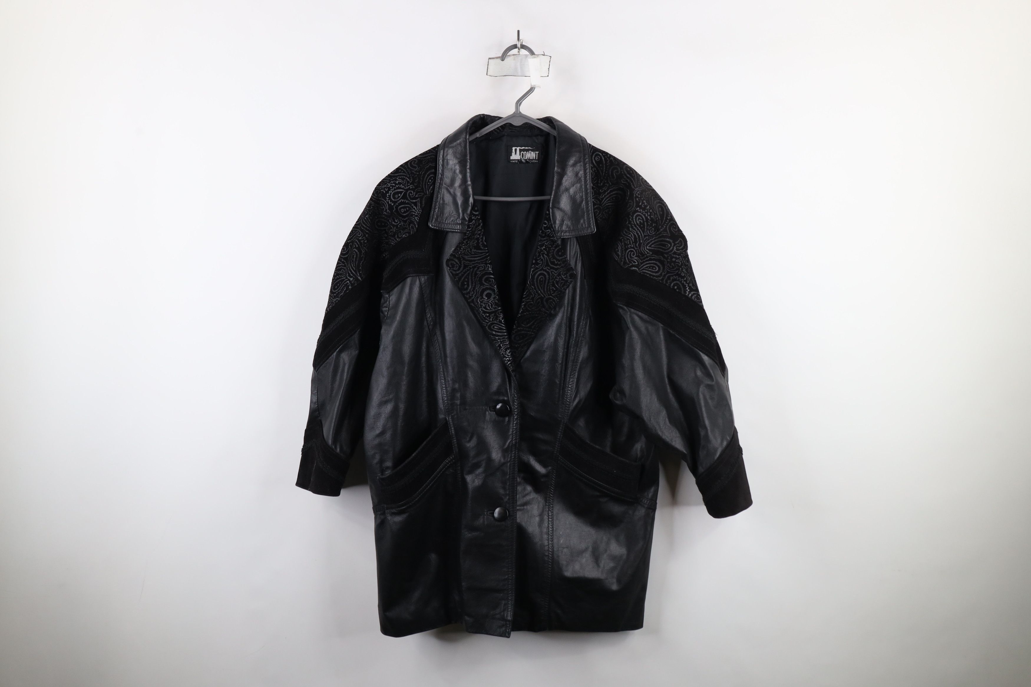 Vintage Vintage 90s Streetwear Gothic Distressed Leather Jacket Size S / US 4 / IT 40 - 1 Thumbnail