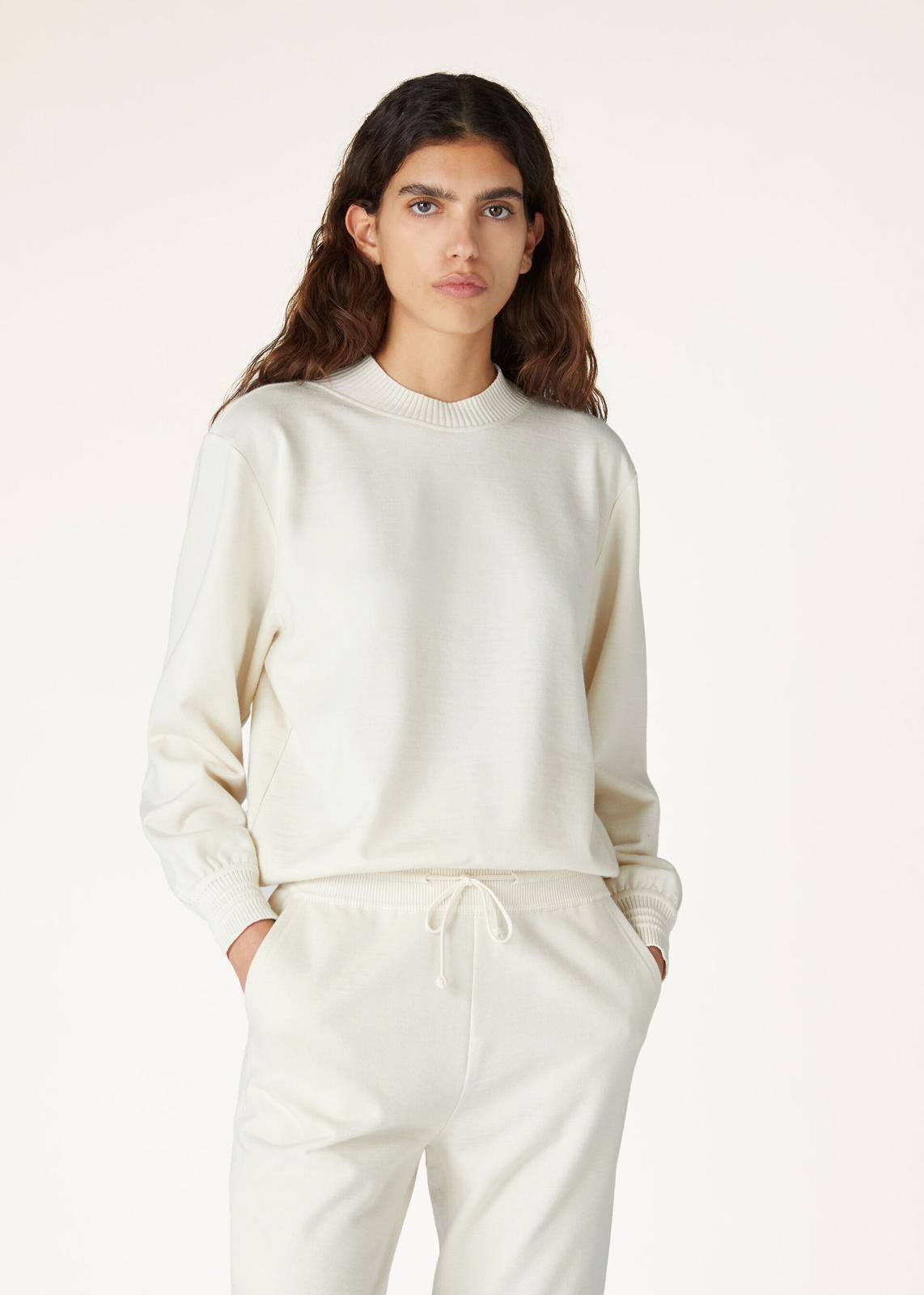 Loro Piana o1srvl11e0425 FAN9963 Cocooning Soft Sweatshirt in White Size L / US 10 / IT 46 - 7 Thumbnail