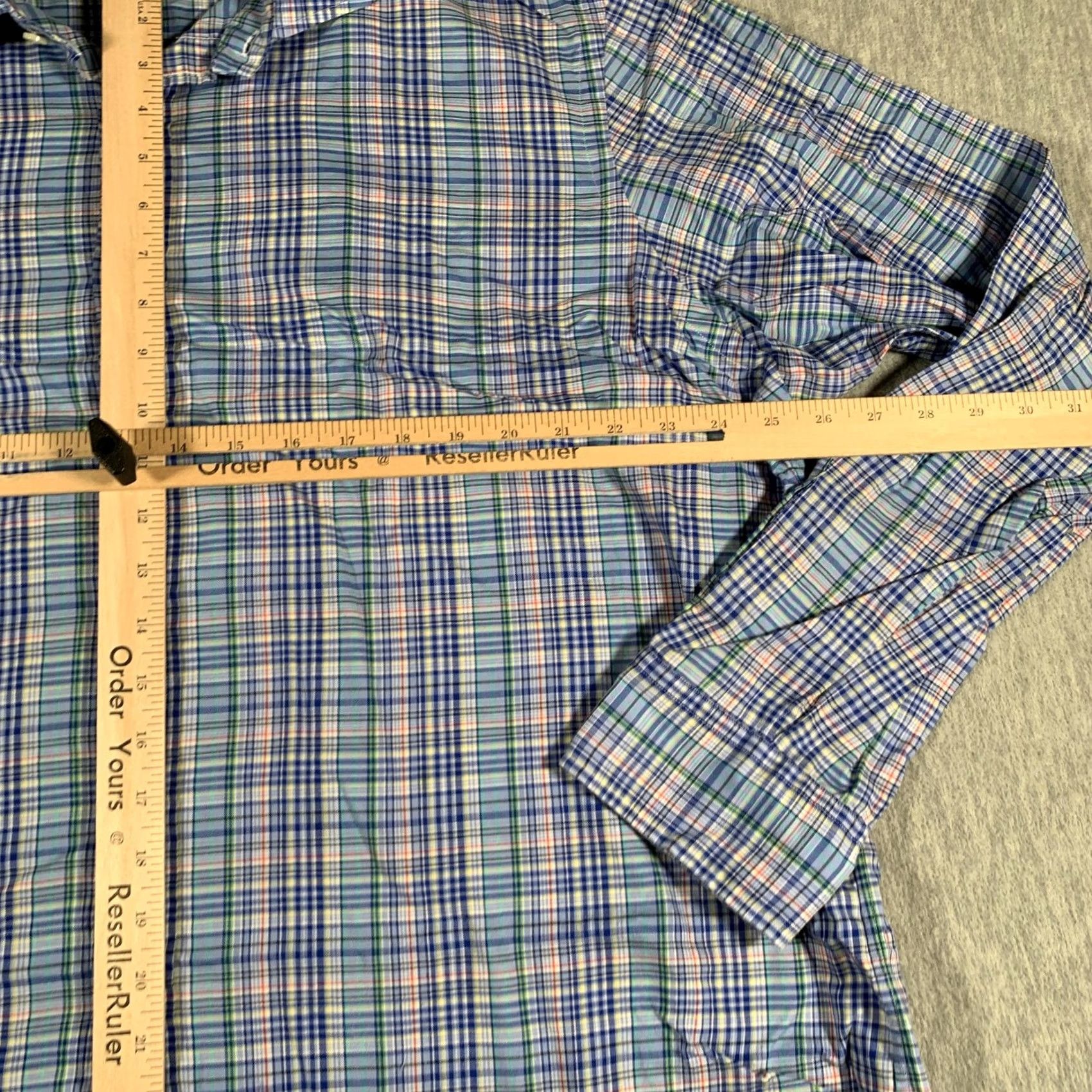 Polo Ralph Lauren Polo Ralph Lauren Shirt Mens 2XL Blue Green Plaid Button-Down Cotton Casual Long Sleeve Button-Up with Pockets Size US XXL / EU 58 / 5 - 6 Thumbnail
