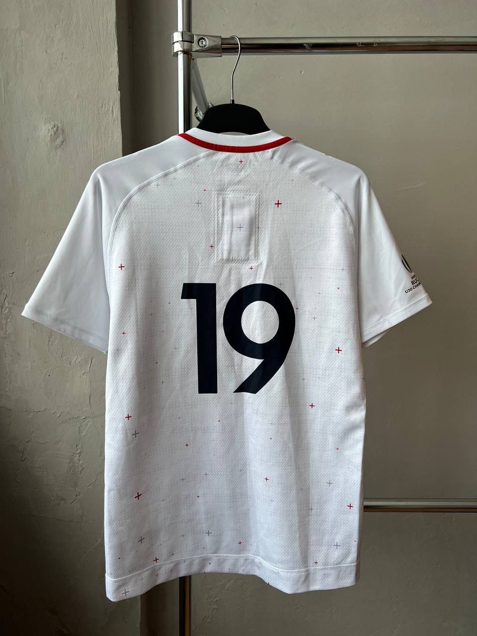 2018 ENGLAND #16 MATCH WORN PLAYER ISSUED U20 RUGBY SHIRT XL
