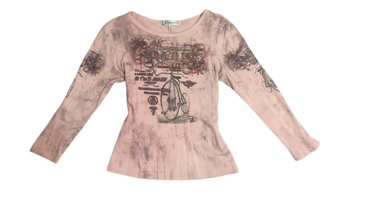 Vintage Dress Barn Dusty Pink Graphic Long Sleeve – Size Medium Size M / US 6-8 / IT 42-44 - 1 Thumbnail