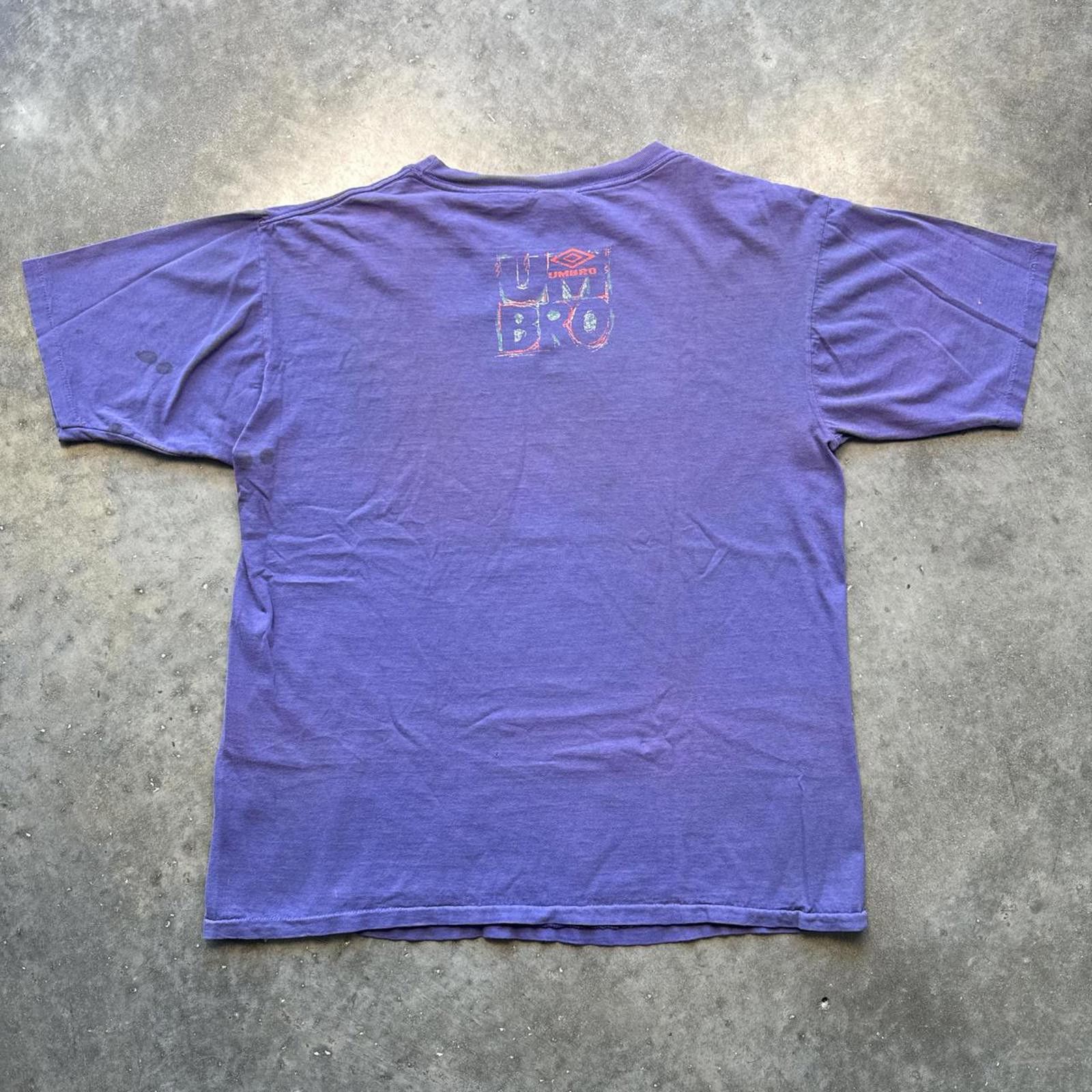 Umbro Umbro Purple Vintage 90's Single Stitch Soccer T-Shirt Size US L / EU 52-54 / 3 - 2 Thumbnail
