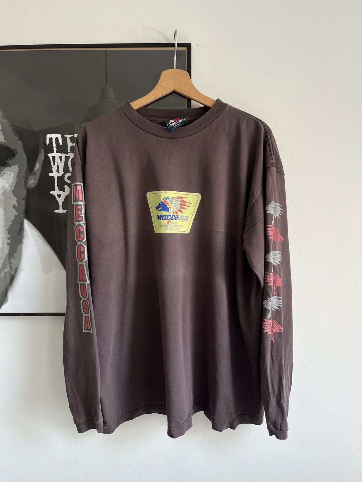 Mecca × Vintage Vintage Mecca USA Long Sleeve Tee Shirt Size US L / EU 52-54 / 3 - 1 Thumbnail