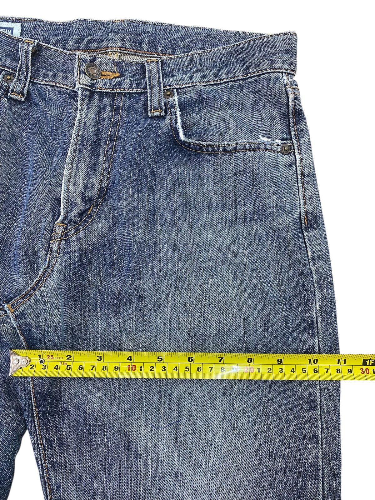 Edwin Edwin Light Wash Whiskered Straight Leg Style Jeans Size US 31 - 7 Thumbnail