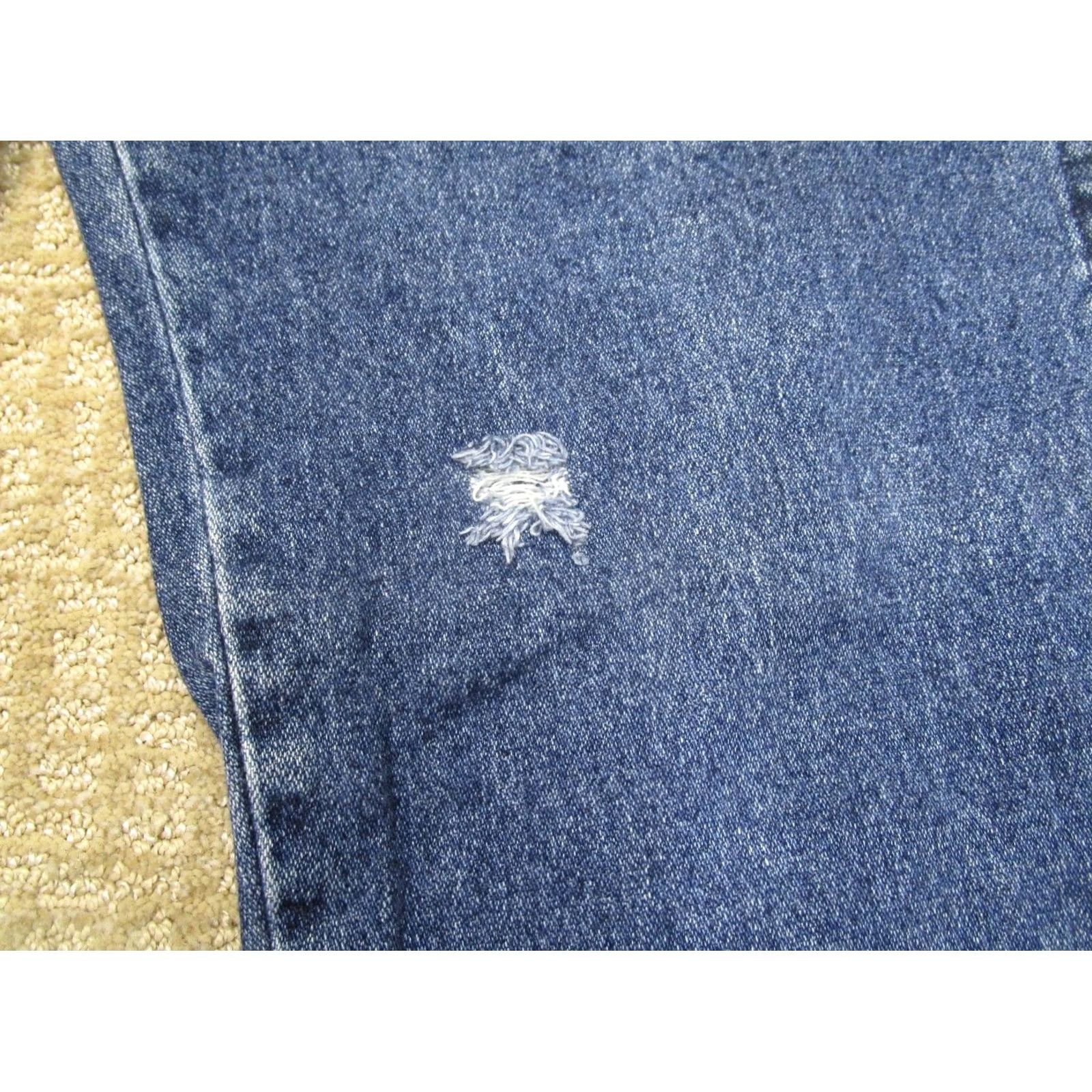 Wrangler VINTAGE Wrangler Jeans Women 14 Blue Tapered High Rise Dark Wash USA 90s Jeans Womens 14 Blue Dark Wash 90s Wrangler Logo 5-Pocket Denim USA Size 36" / US 14 / IT 50 - 3 Thumbnail
