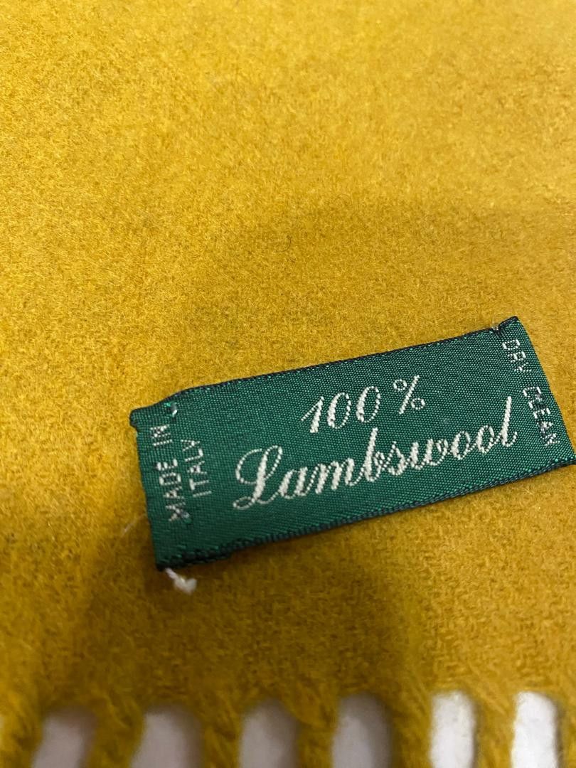 Trussardi Trussardi Lambswool Scarf – Made in Italy – Mustard Gold Size ONE SIZE - 5 Thumbnail