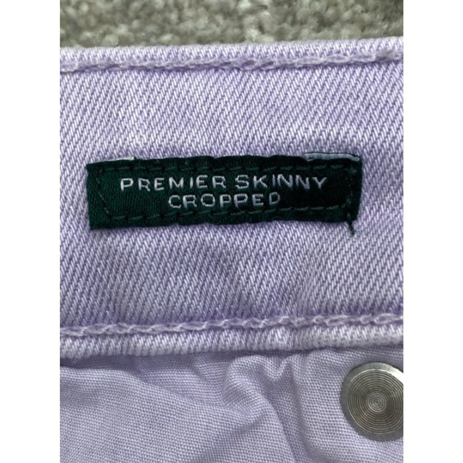 Ralph Lauren VINTAGE Lauren Ralph Lauren Jeans Women 6 Purple Denim Cropped Premier Skinny Straight Crop 5793 Size 28" / US 6 / IT 42 - 7 Thumbnail