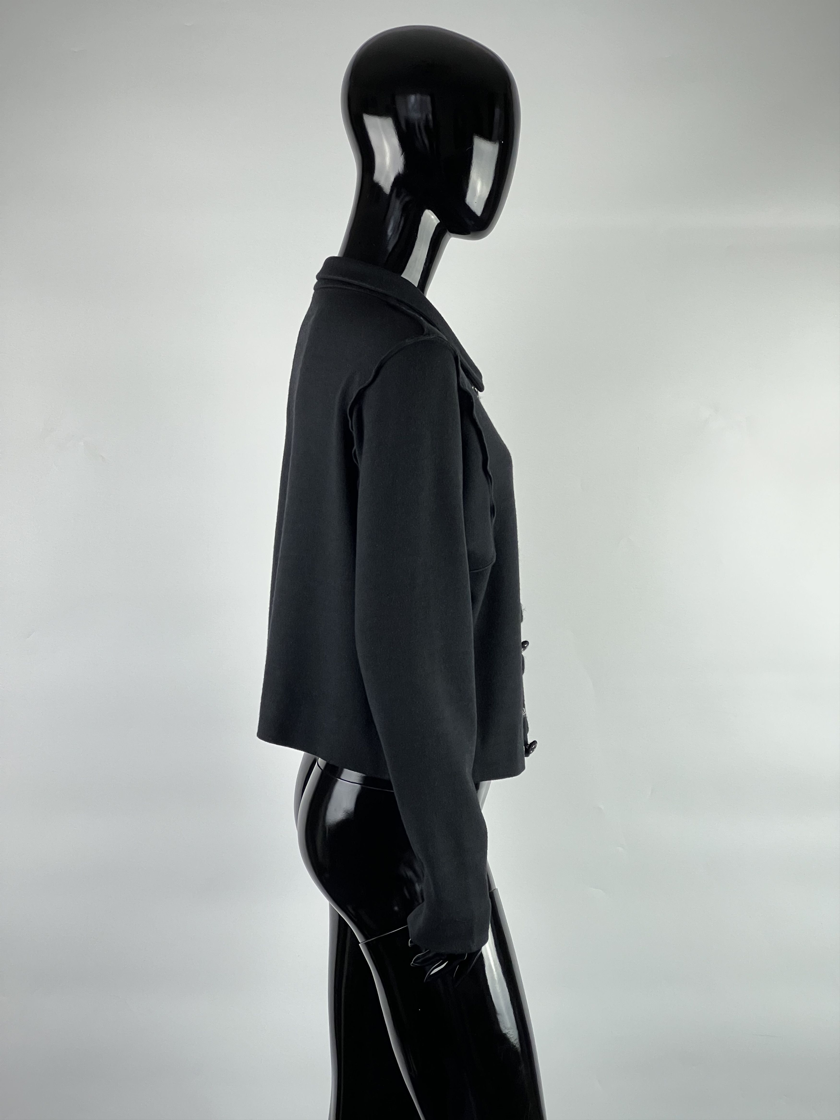 Designer × OSKA Ischiko Oska Black Wool Button Jacket Size IT46 US10 Size L / US 10 / IT 46 - 2 Thumbnail