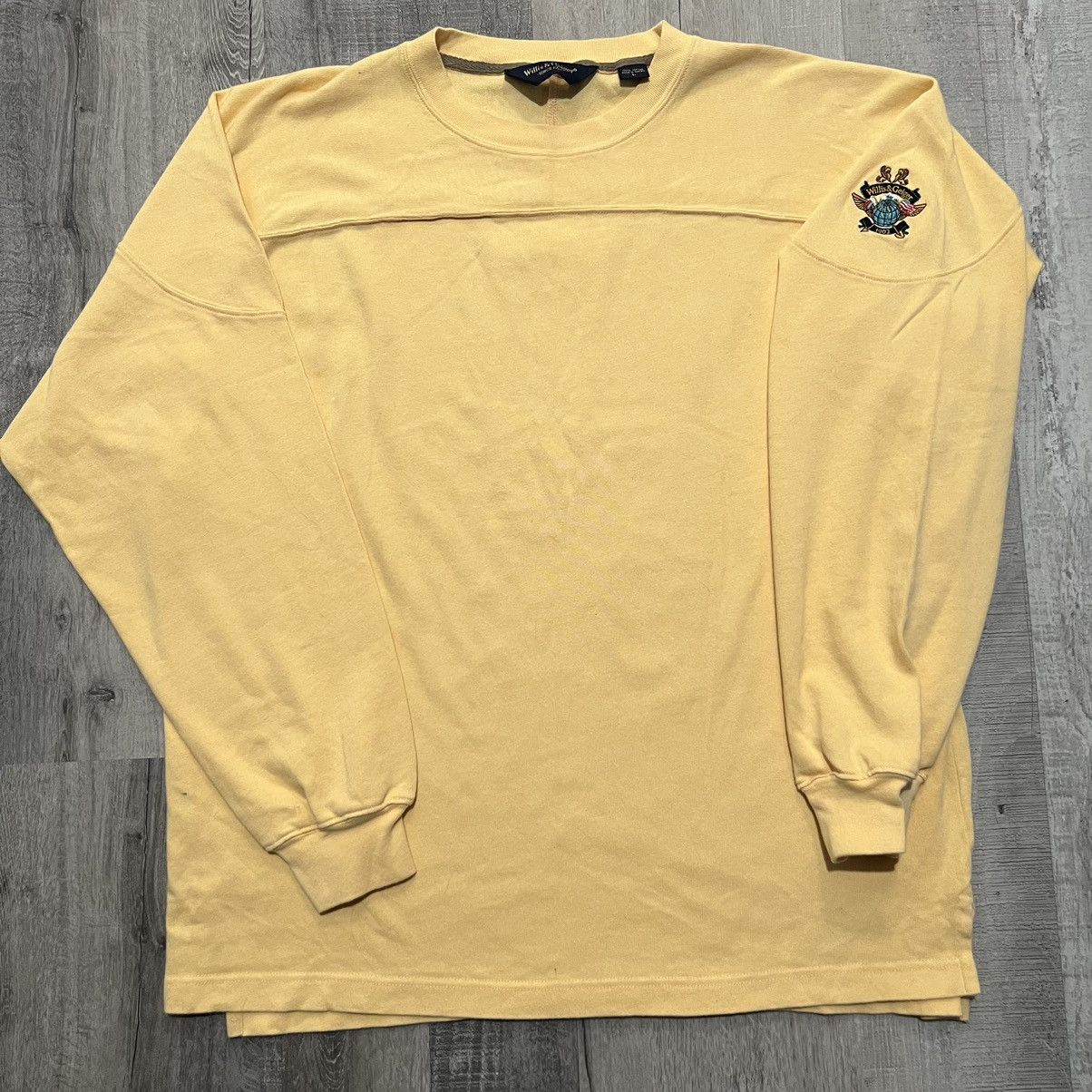 Willis & Geiger Willis & Geiger Yellow Cotton Lightweight Crest Sweatshirt Size US L / EU 52-54 / 3 - 1 Thumbnail