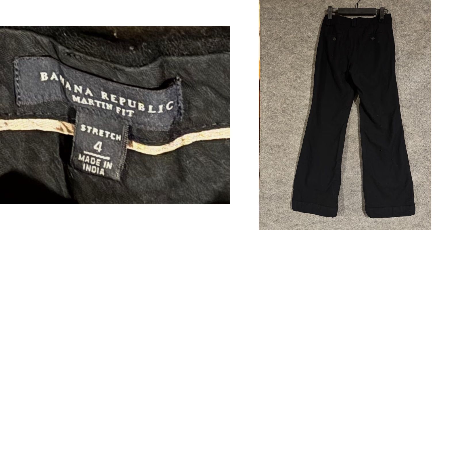 Banana Republic VINTAGE Banana Republic Martin-Fit Pants Womens Size 4 Stretch Office Chic 2009 Elegant Black Wool Spandex Size 27" / US 4 / IT 40 - 9 Thumbnail