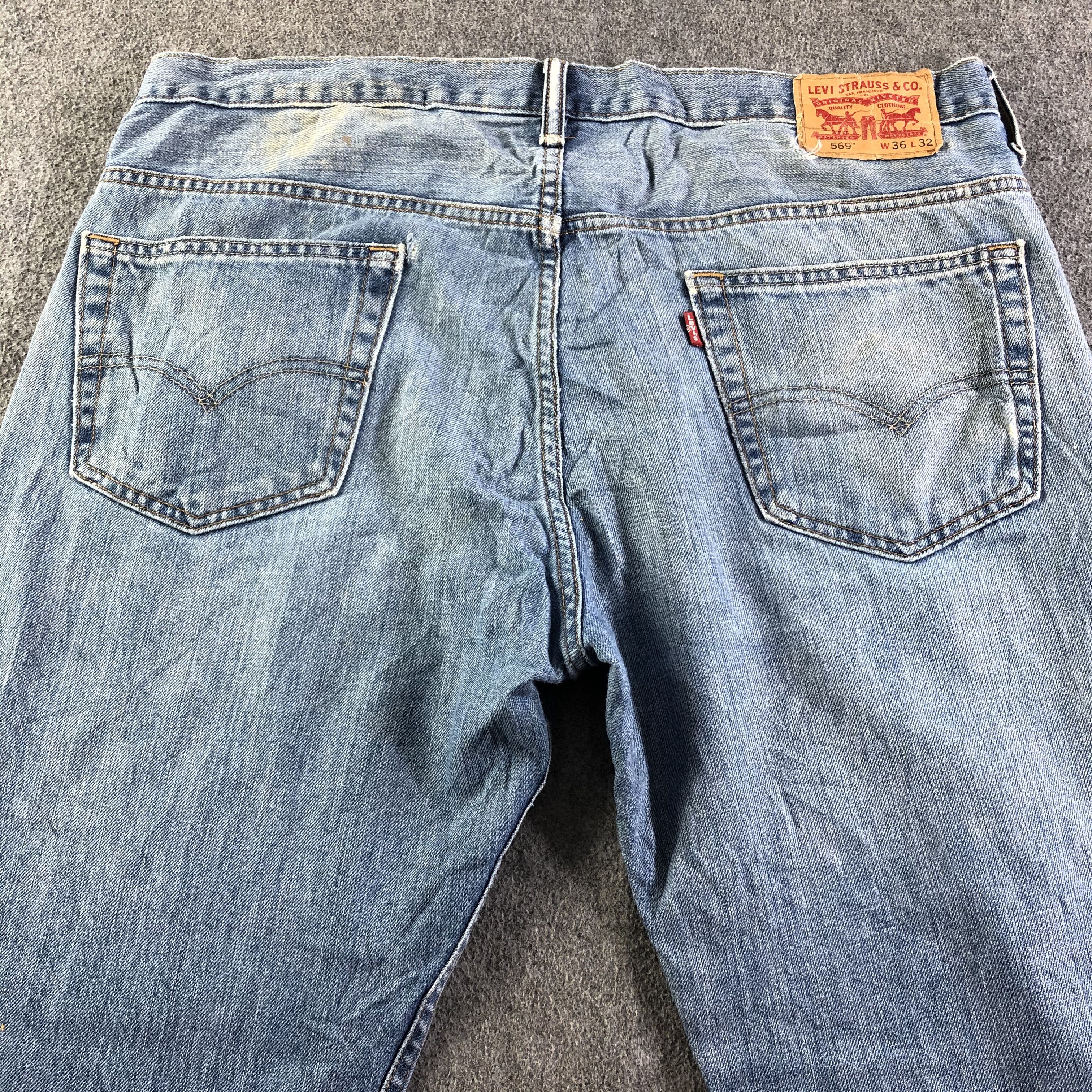 Levi's Vintage Blue Wash Levis 569 Jeans-J4161 Size US 40 / EU 56 - 4 Thumbnail