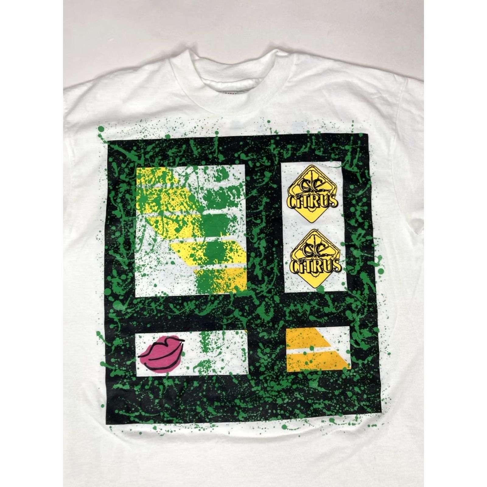 Hanes VINTAGE Hanes T-Shirt Graphic Print 90s Spring Break 97 2-Sided USA Men Large White Cotton Crew Neck Short Sleeve Shirt Mens Size US L / EU 52-54 / 3 - 2 Thumbnail