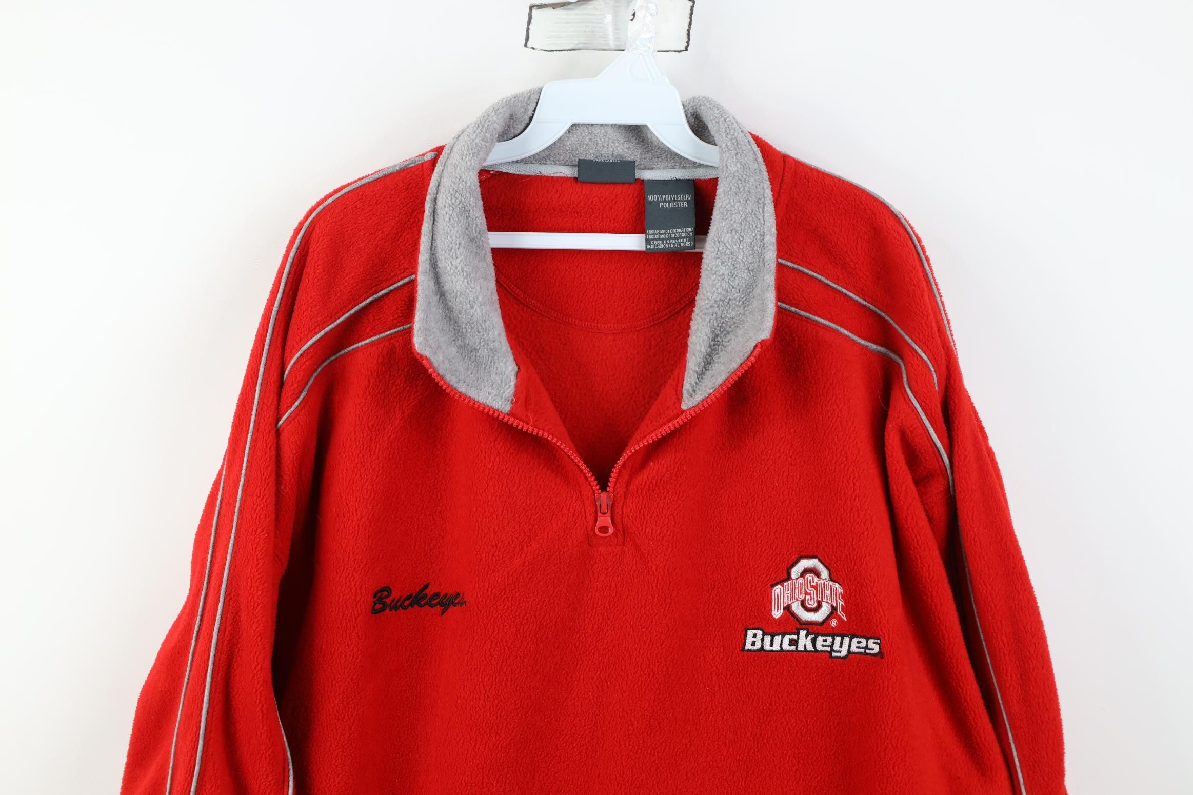Vintage Vintage Ohio State University 1/4 Zip Fleece Sweater Size US XL / EU 56 / 4 - 2 Thumbnail