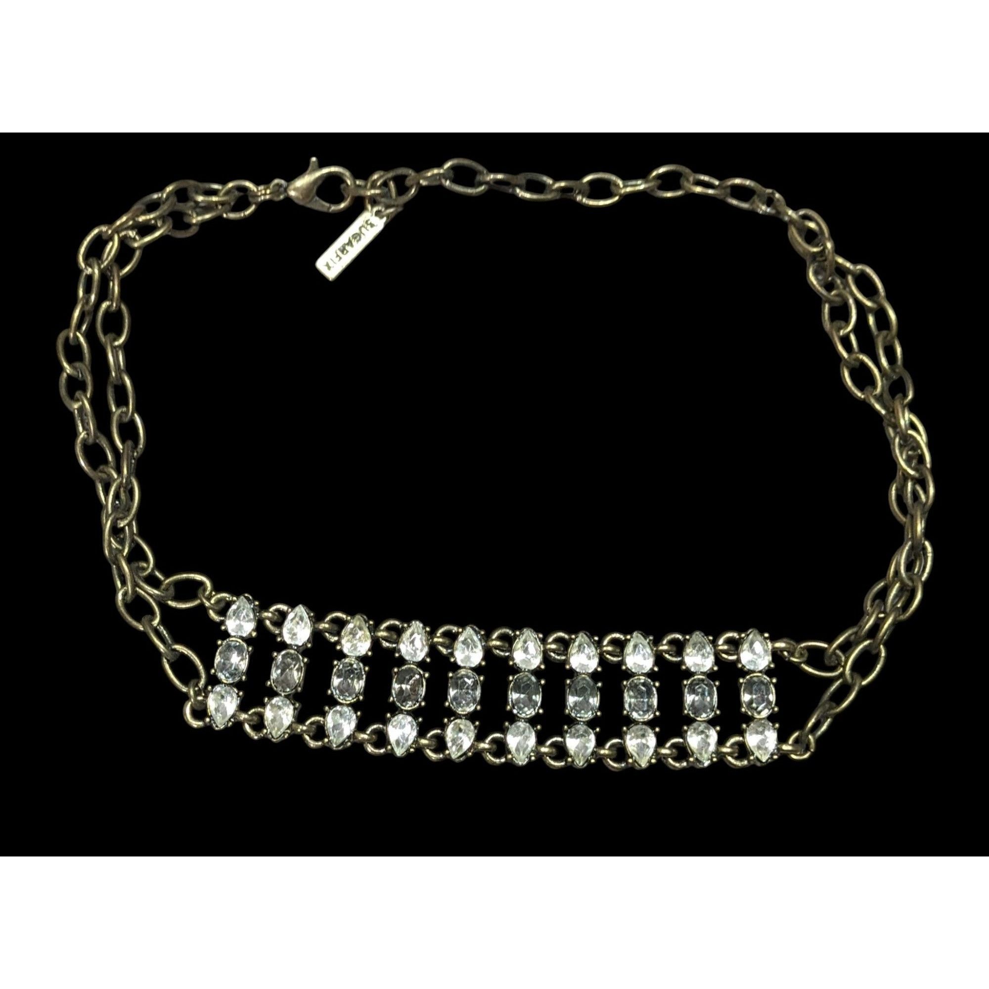 Other Sugarfix Industrial Glam Chain Choker With Clear & Smoky Cry Size ONE SIZE - 1 Thumbnail