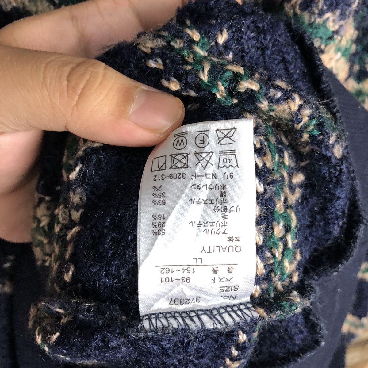 Homespun Knitwear Hk Works London Checkred Black Knitwear #A1744 Size US L / EU 52-54 / 3 - 10 Thumbnail
