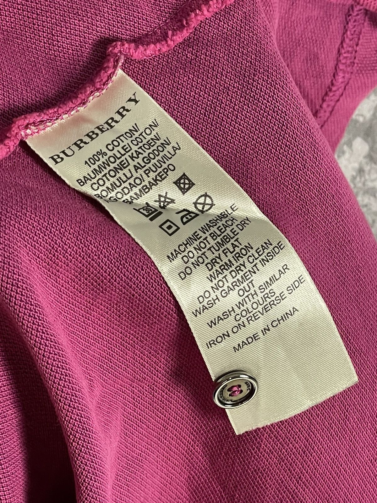 Burberry Burberry Brit Very Rare Y2K Purple Long Sleeve Polo T shirt Size L / US 10 / IT 46 - 11 Thumbnail