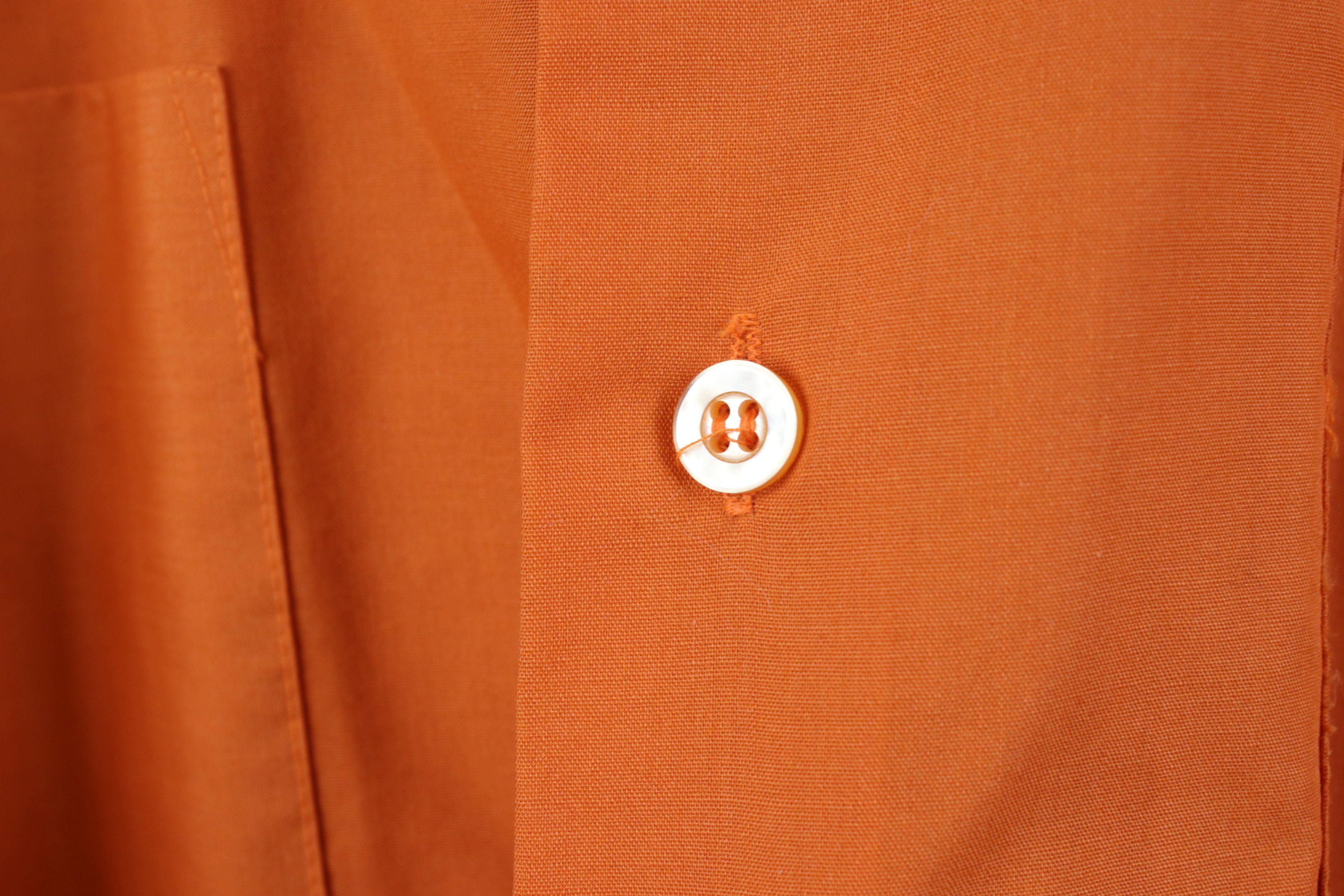 Vintage Vintage 70s Streetwear Short Sleeve Button Shirt Orange Size US M / EU 48-50 / 2 - 9 Thumbnail