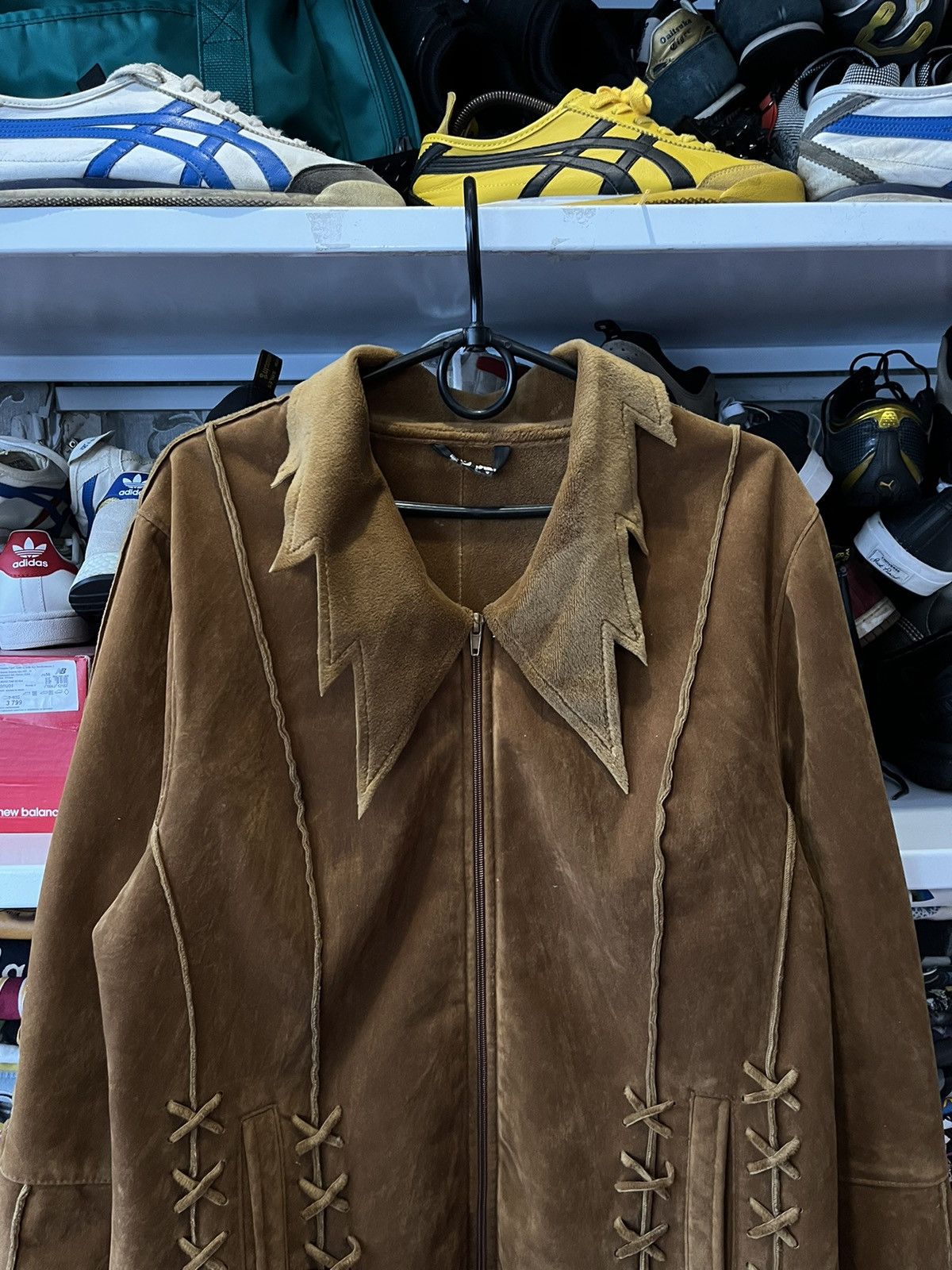 Japanese Brand Vintage Fringed Leather Suede Cowboy Western Jacket Size L / US 10 / IT 46 - 3 Thumbnail