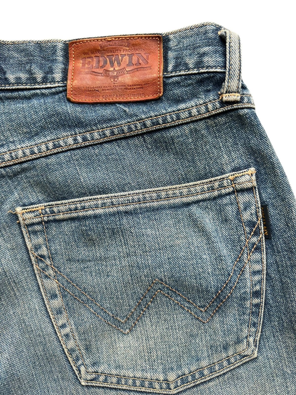 Edwin Vintage Edwin Baggy Distressed Mudwash Denim Jeans 34x31 Size US 34 / EU 50 - 9 Thumbnail
