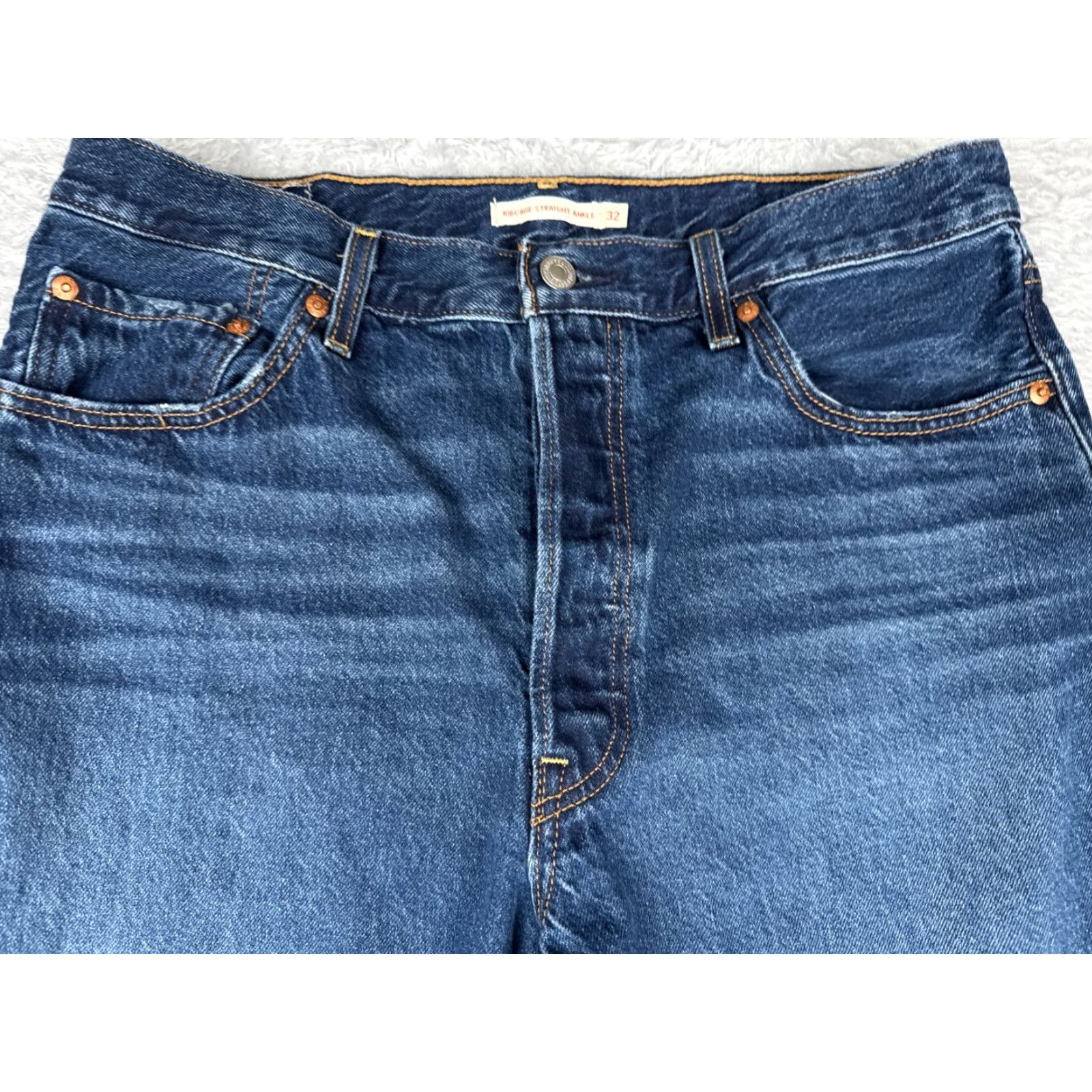 Levi's Levi's Jeans Women 32 Blue Distressed High Rise Straight Ankle 32x27 Vintage No Size 24" / US 00 / IT 34 - 4 Thumbnail