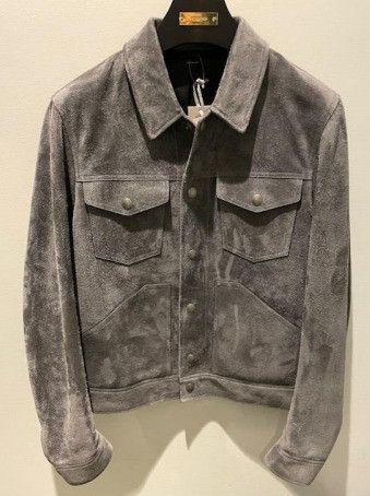 Tom Ford o1w1db10125 LBI001 Suede Jacket in Grey Size US M / EU 48-50 / 2 - 2 Thumbnail
