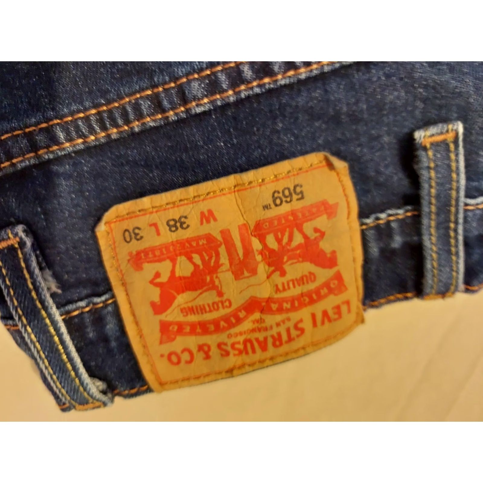 Levi's Levis 569 Jeans Mens 38x30 40x30 Relaxed Straight Denim Pants Size US 38 / EU 54 - 3 Thumbnail