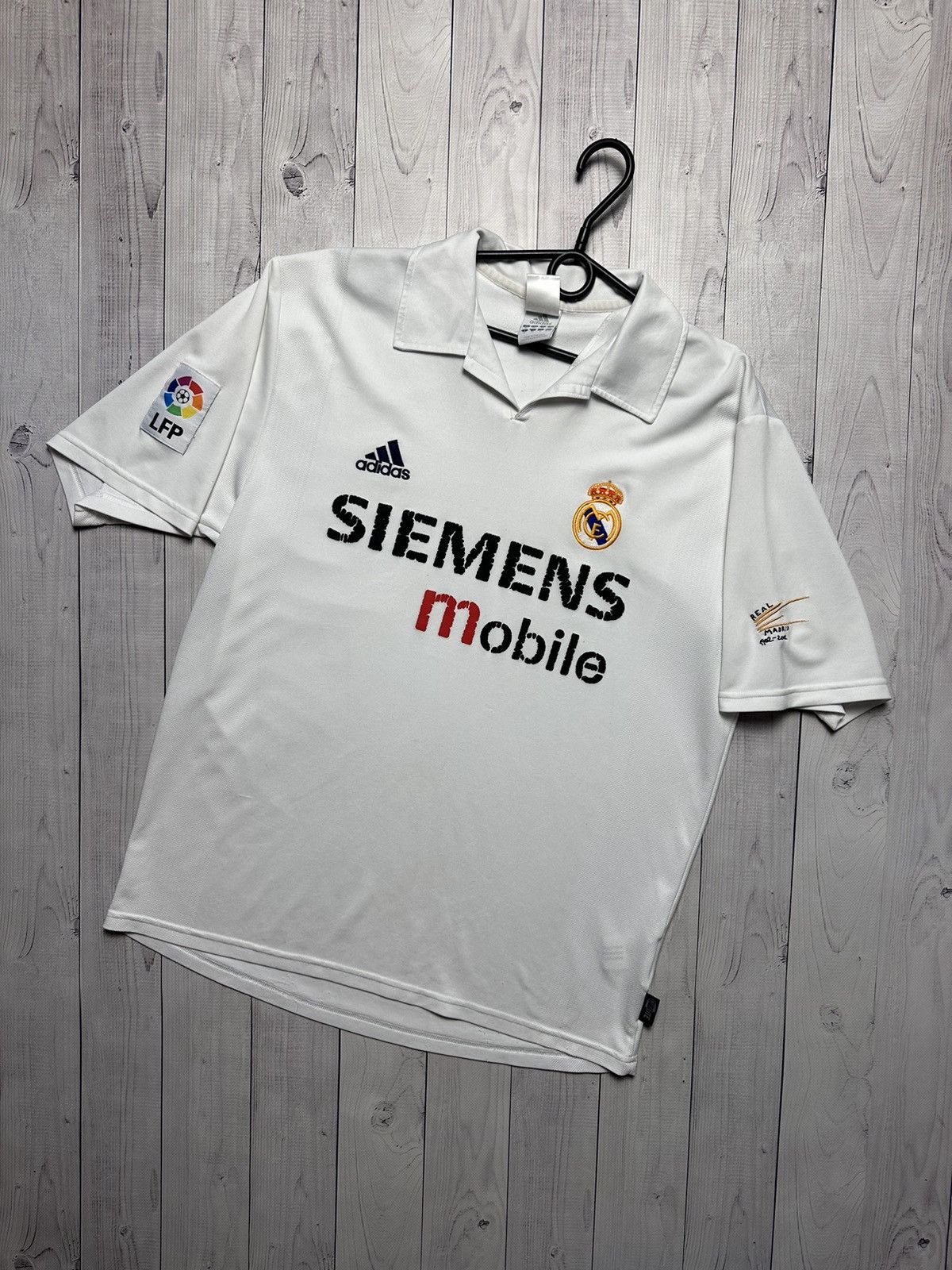 Real Madrid adidas シャツ SIEMENS mobile Real Madrid Siemens adidas shirt jersey black size uk 32/34